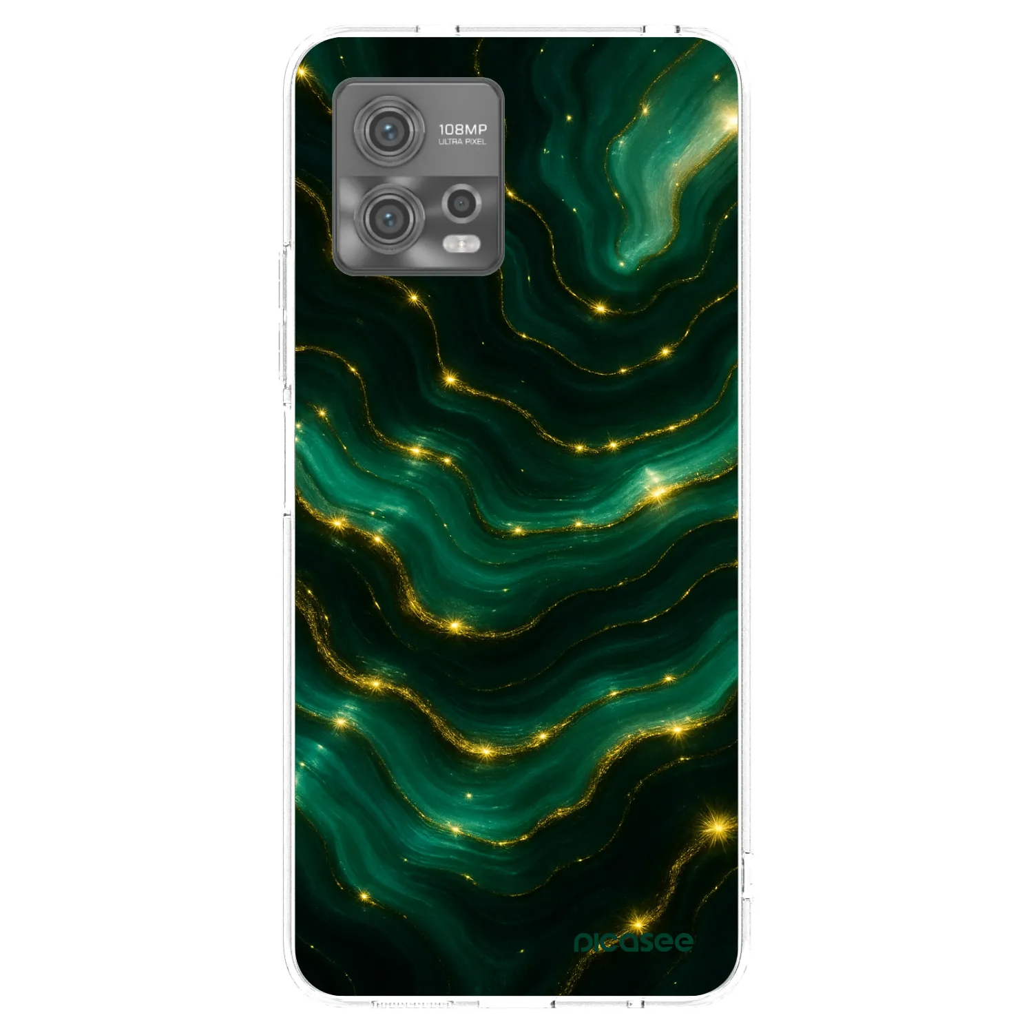 Picasee Motorola Moto G72 Hülle - Transparentes Silikon - Emerald