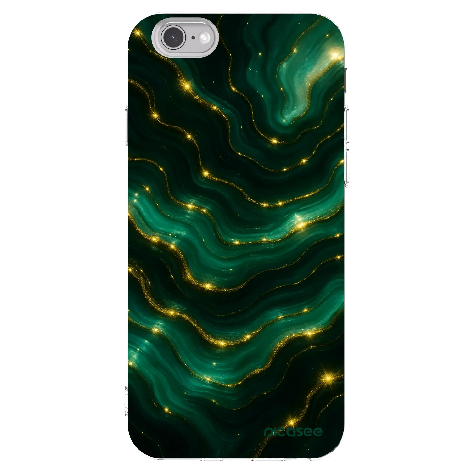 Picasee Apple iPhone 6/6S Hülle - Transparentes Silikon - Emerald