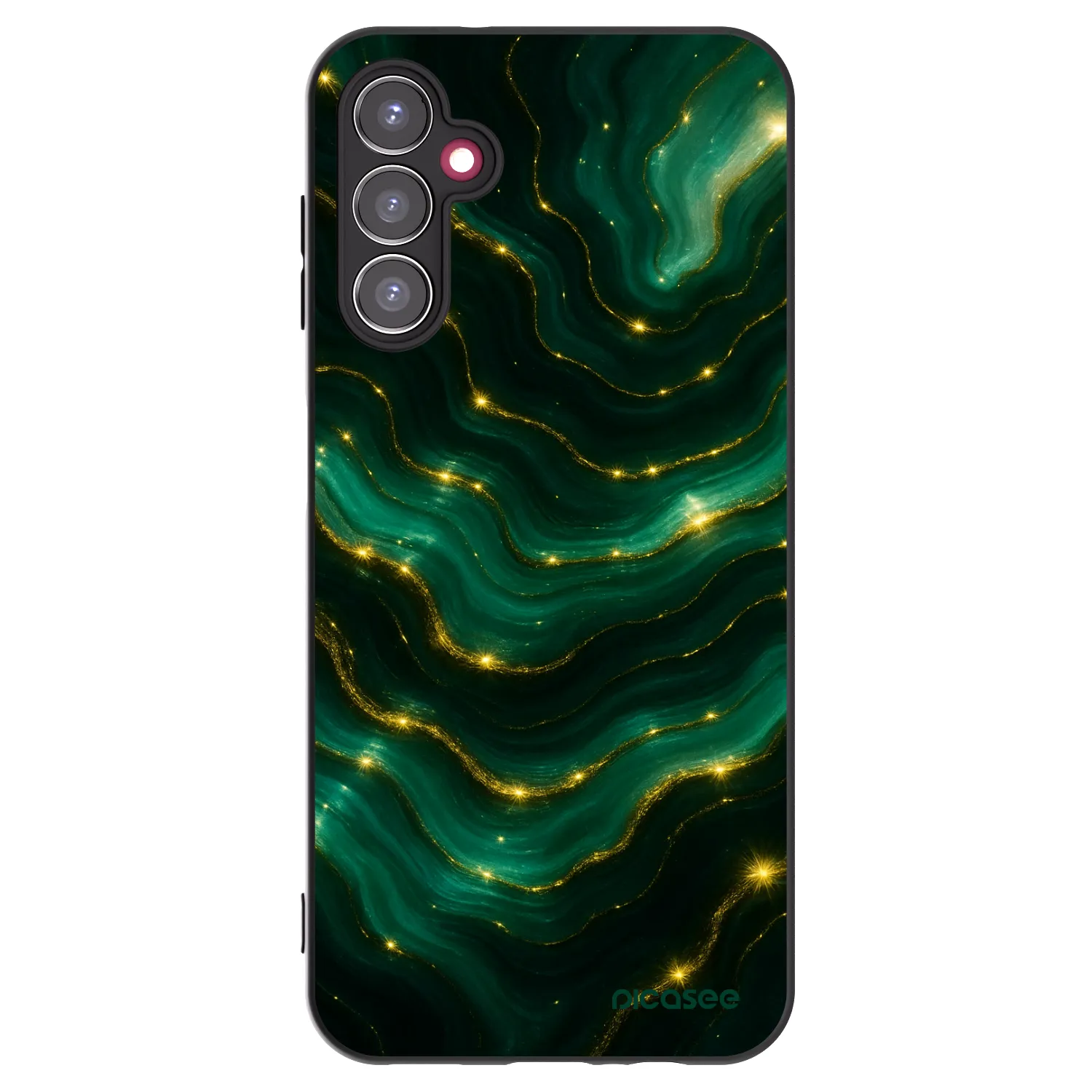 Picasee Samsung Galaxy A14 4G A145R Hülle - Schwarzes Silikon - Emerald