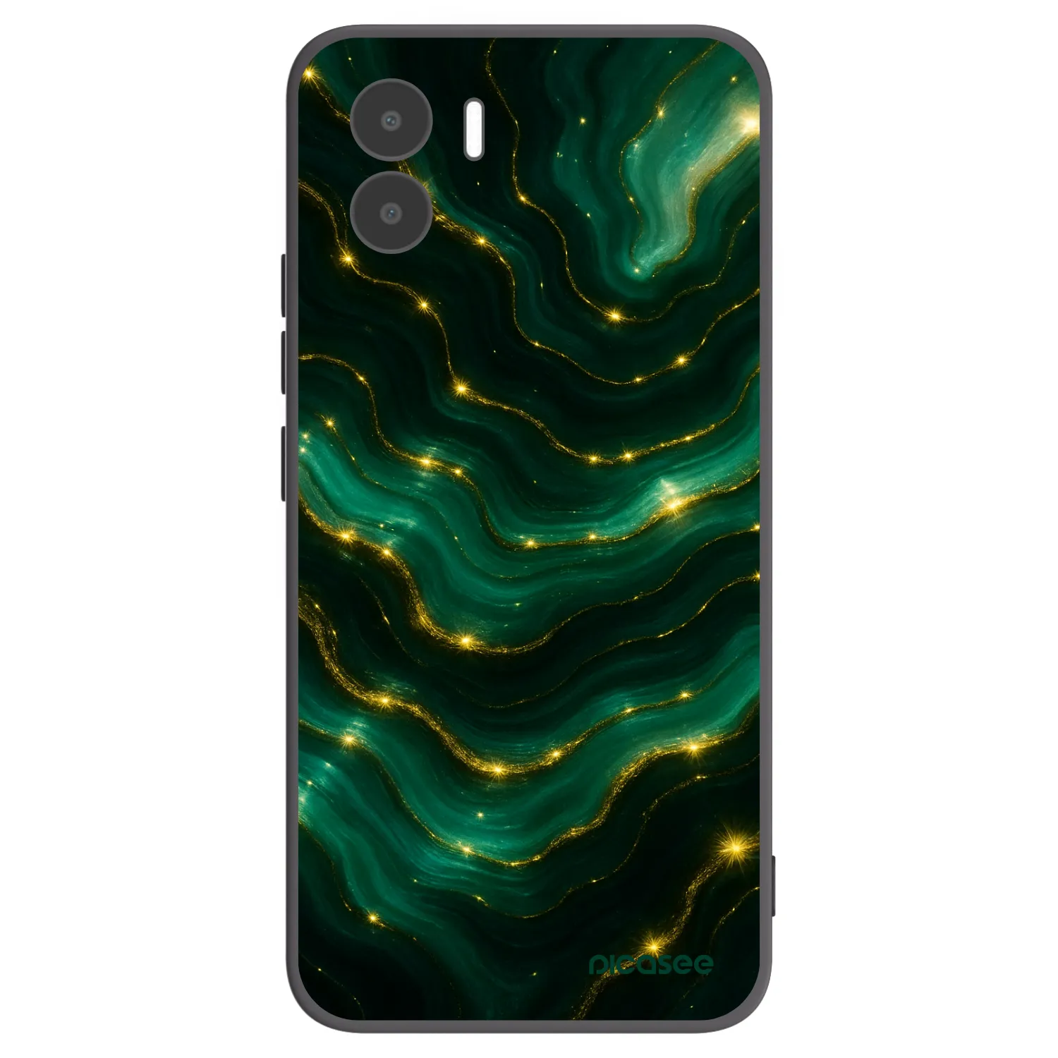 Picasee Xiaomi Redmi A2 Hülle - Schwarzes Silikon - Emerald