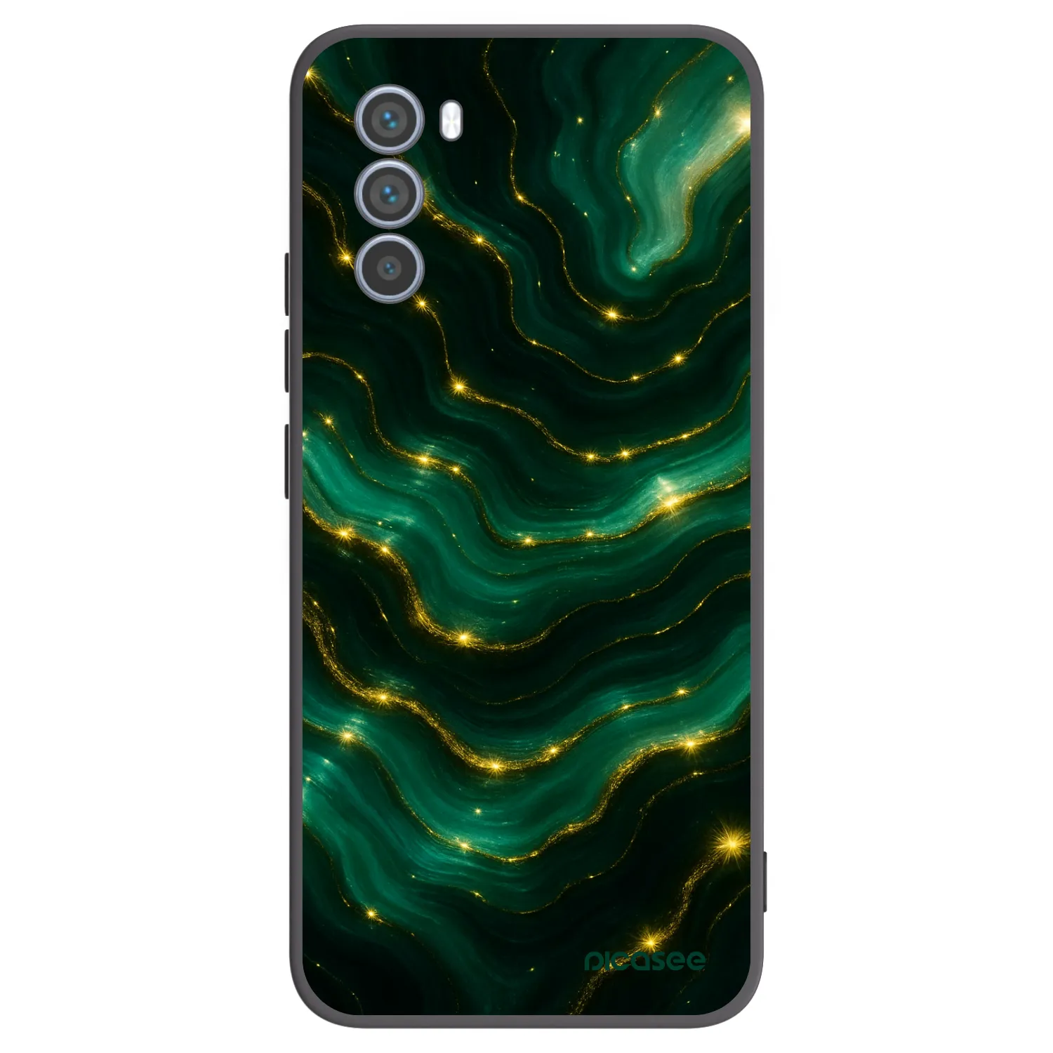 Picasee Motorola Moto G62 Hülle - Schwarzes Silikon - Emerald