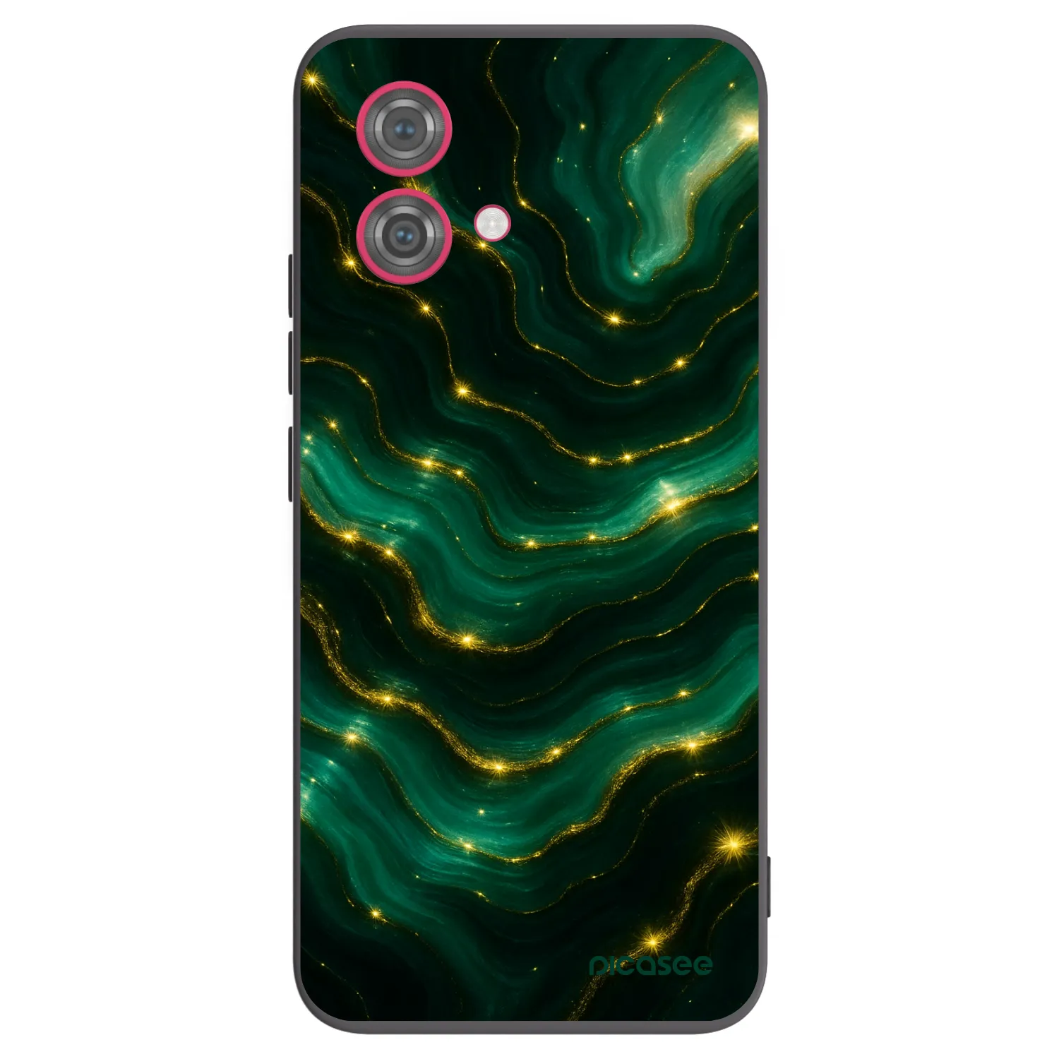 Picasee Motorola Moto G84 5G Hülle - Schwarzes Silikon - Emerald