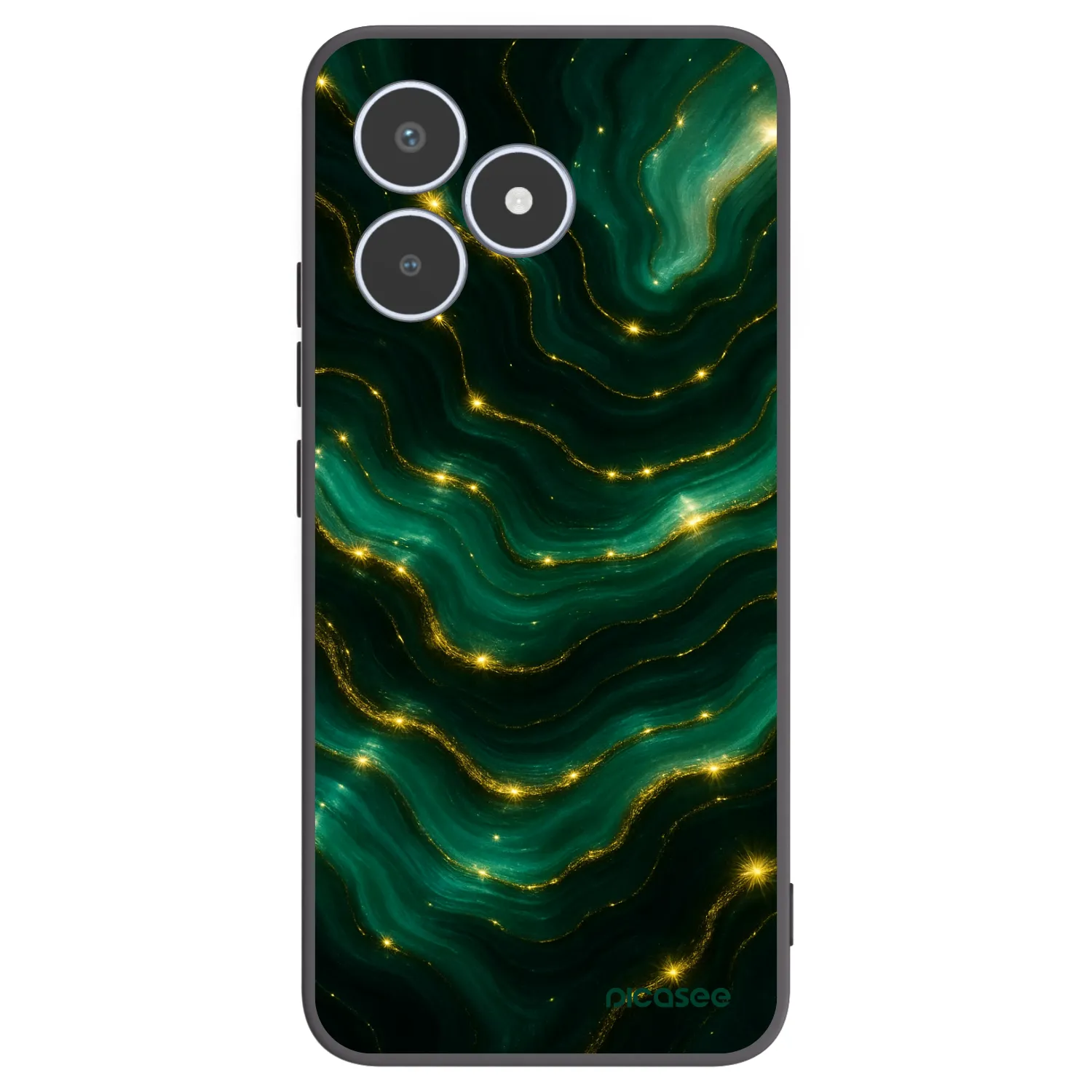 Picasee Realme C53 Hülle - Schwarzes Silikon - Emerald