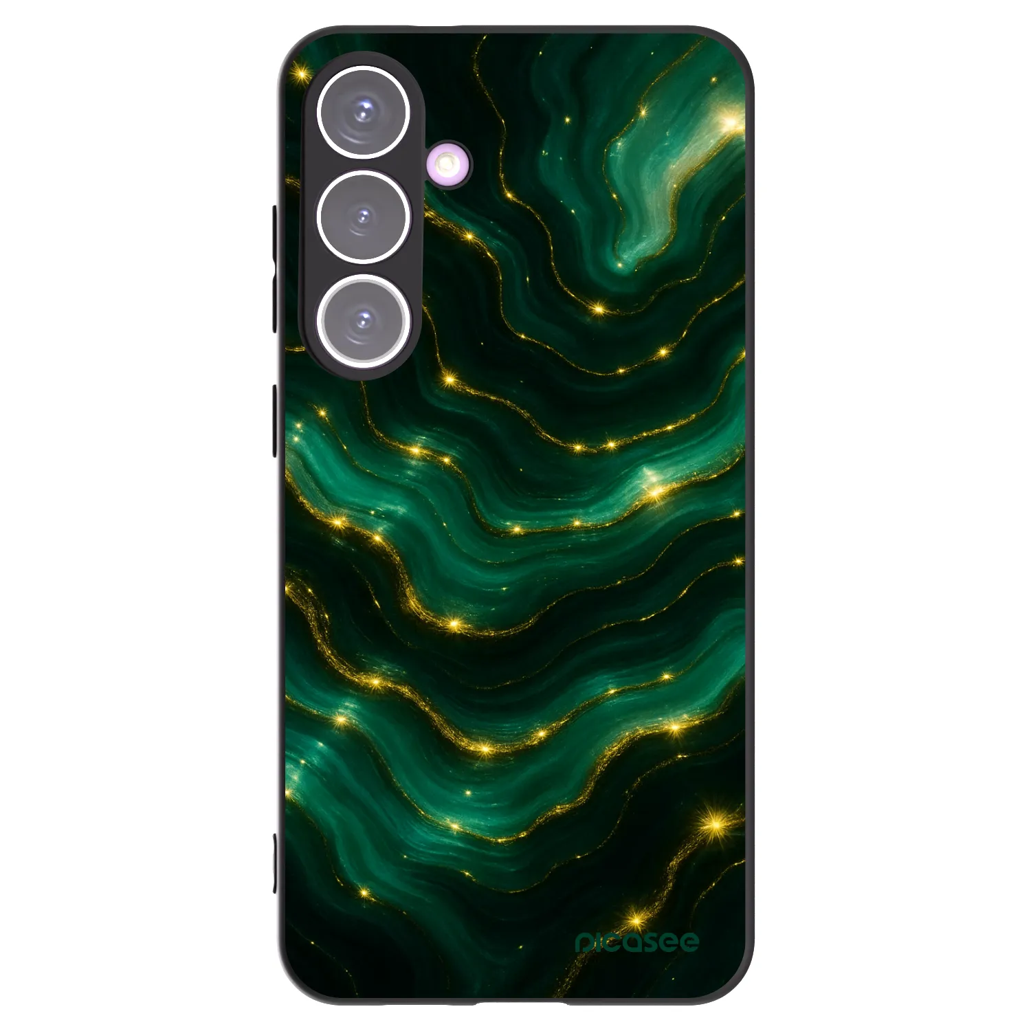 Picasee Samsung Galaxy S24+ S926B 5G Hülle - Schwarzes Silikon - Emerald