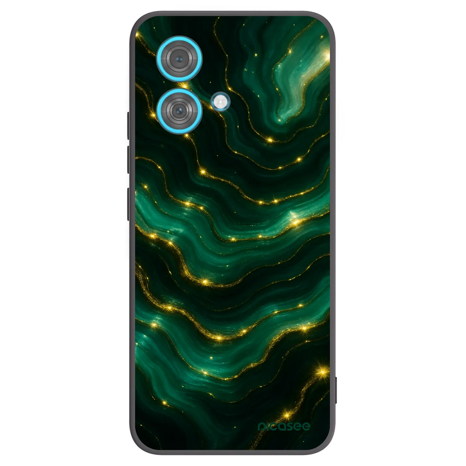 Picasee Motorola Edge 40 Neo Hülle - Schwarzes Silikon - Emerald