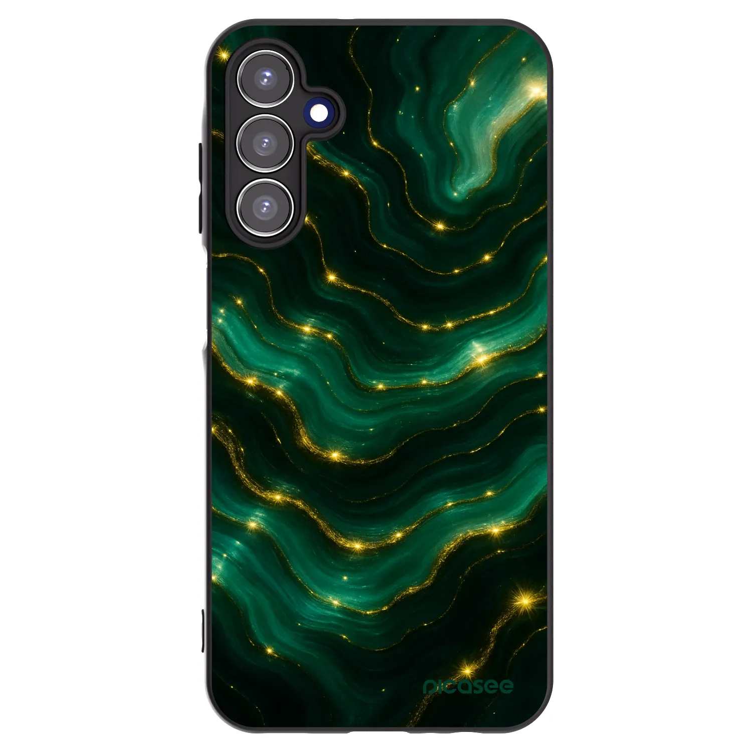 Picasee Samsung Galaxy A15 A156B 5G Hülle - Schwarzes Silikon - Emerald
