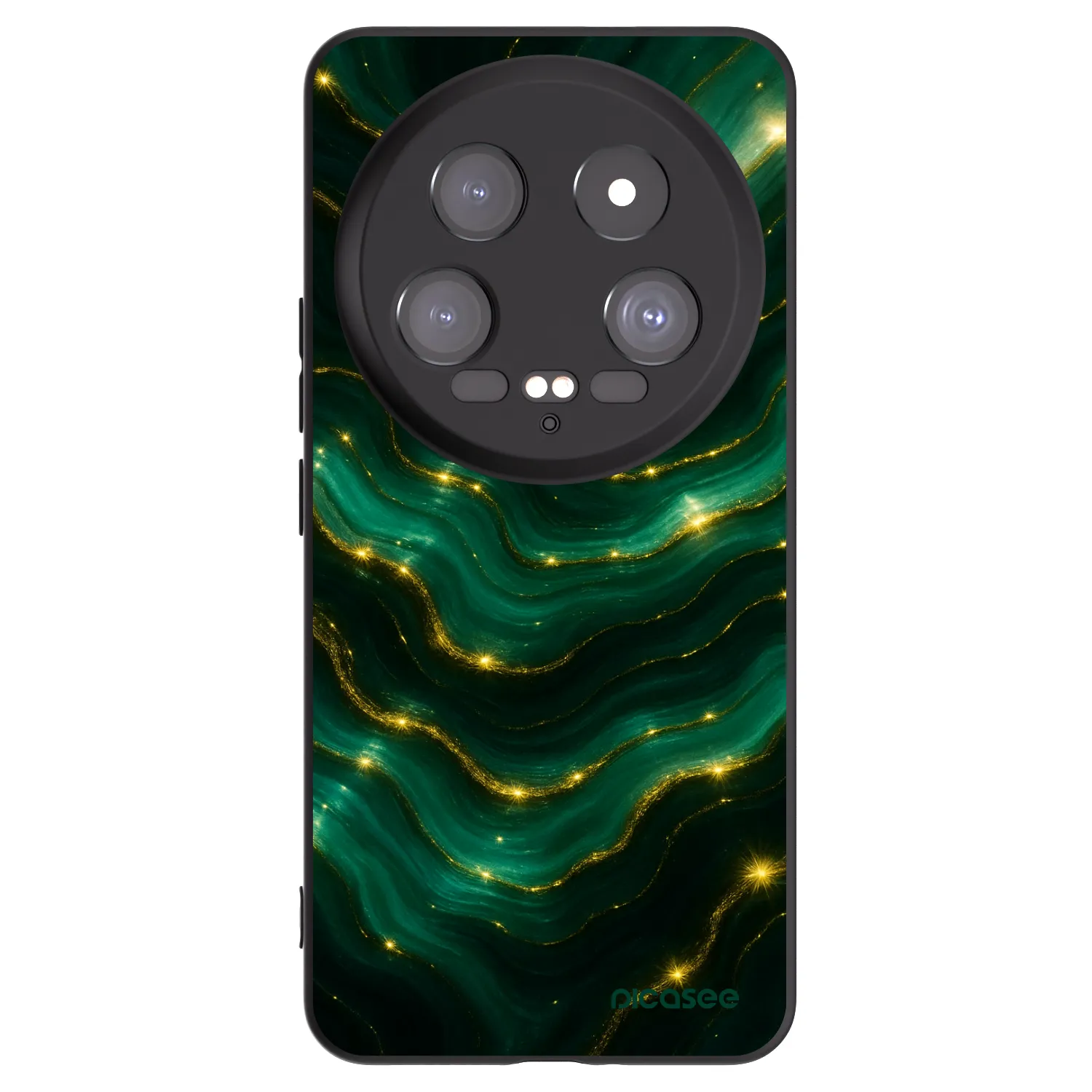 Picasee Xiaomi 14 Ultra Hülle - Schwarzes Silikon - Emerald