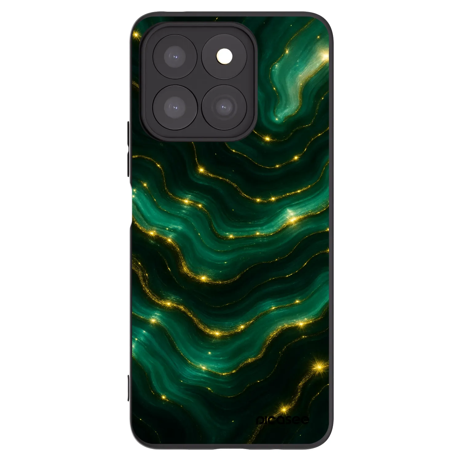 Picasee Honor X8b Hülle - Schwarzes Silikon - Emerald