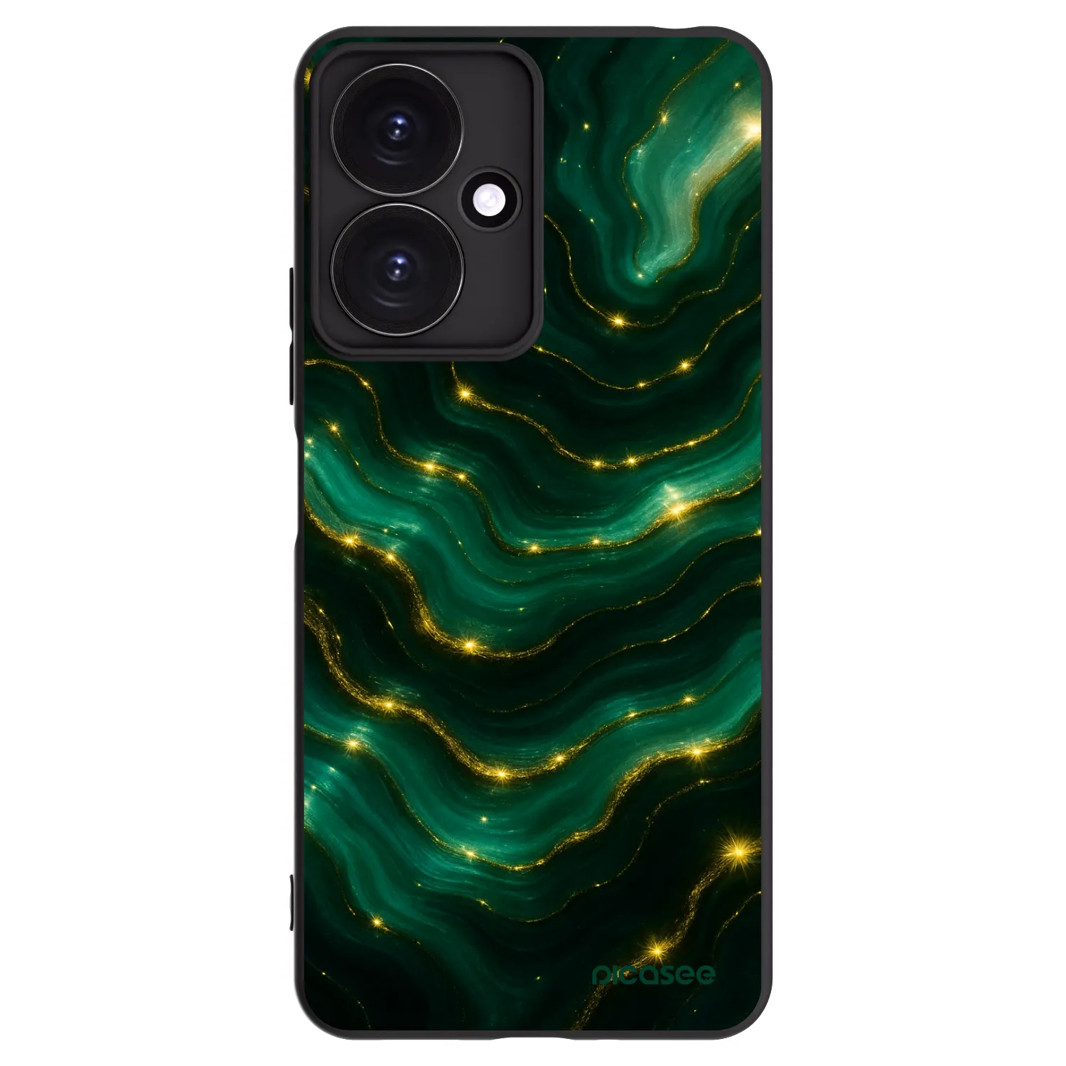 Picasee Xiaomi Redmi 13C 5G Hülle - Schwarzes Silikon - Emerald