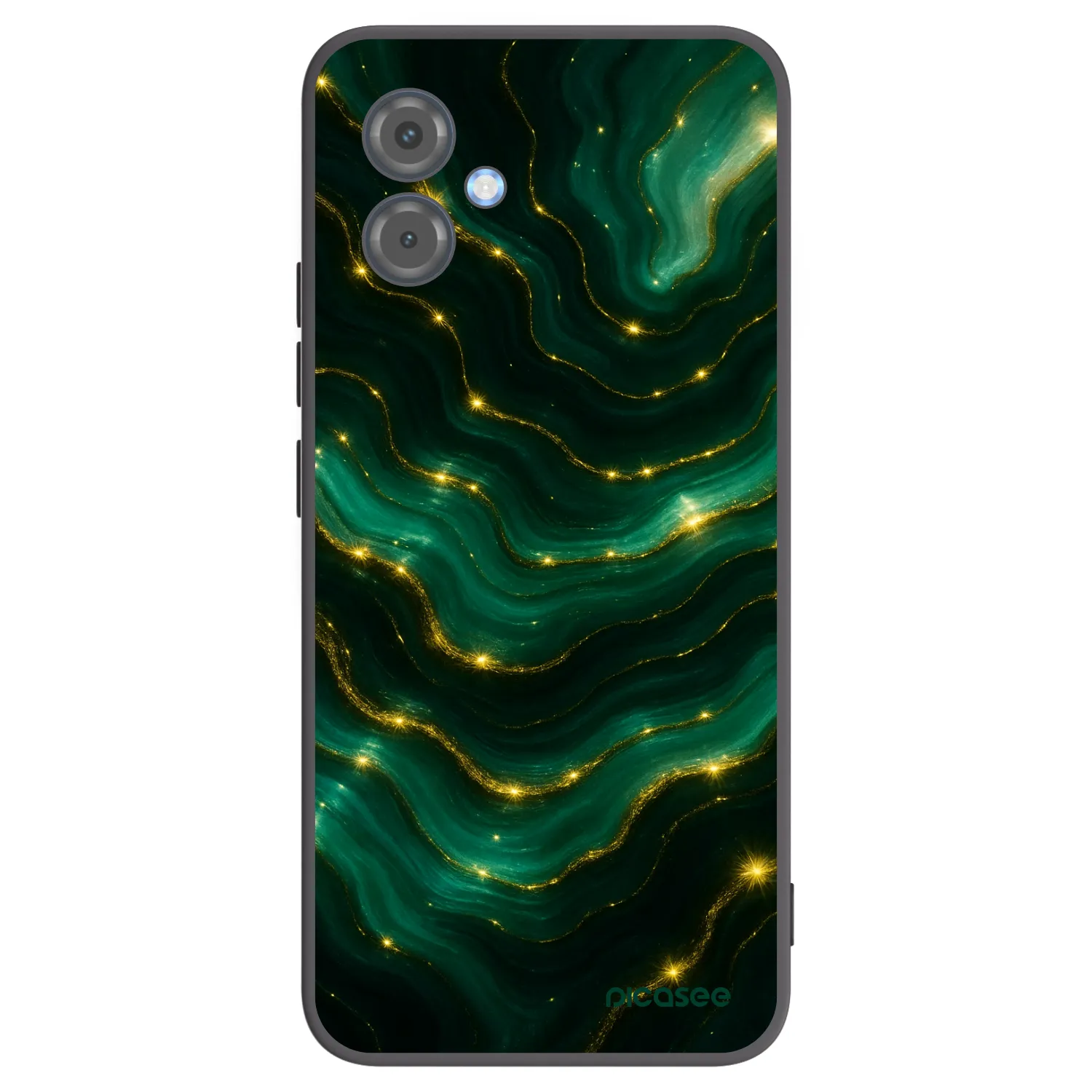 Picasee Motorola Moto G14 Hülle - Schwarzes Silikon - Emerald