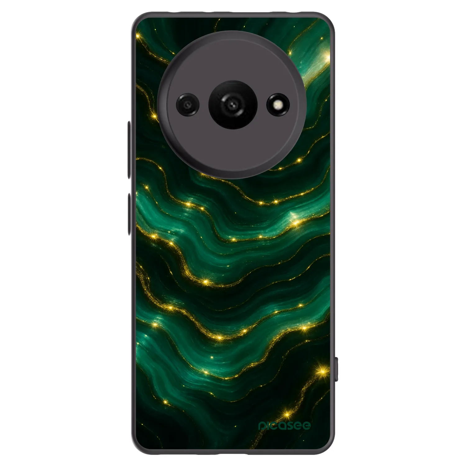 Picasee Xiaomi Redmi A3 Hülle - Schwarzes Silikon - Emerald
