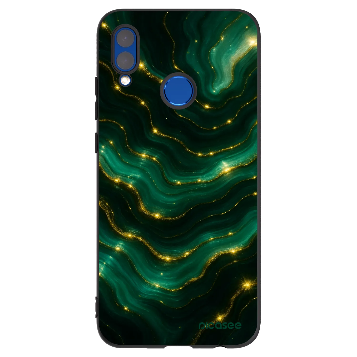 Picasee Honor 10 Lite Hülle - Schwarzes Silikon - Emerald