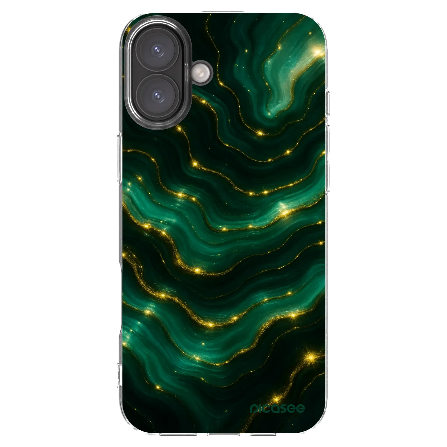 Picasee Apple iPhone 16 Plus Hülle - Transparentes Silikon - Emerald