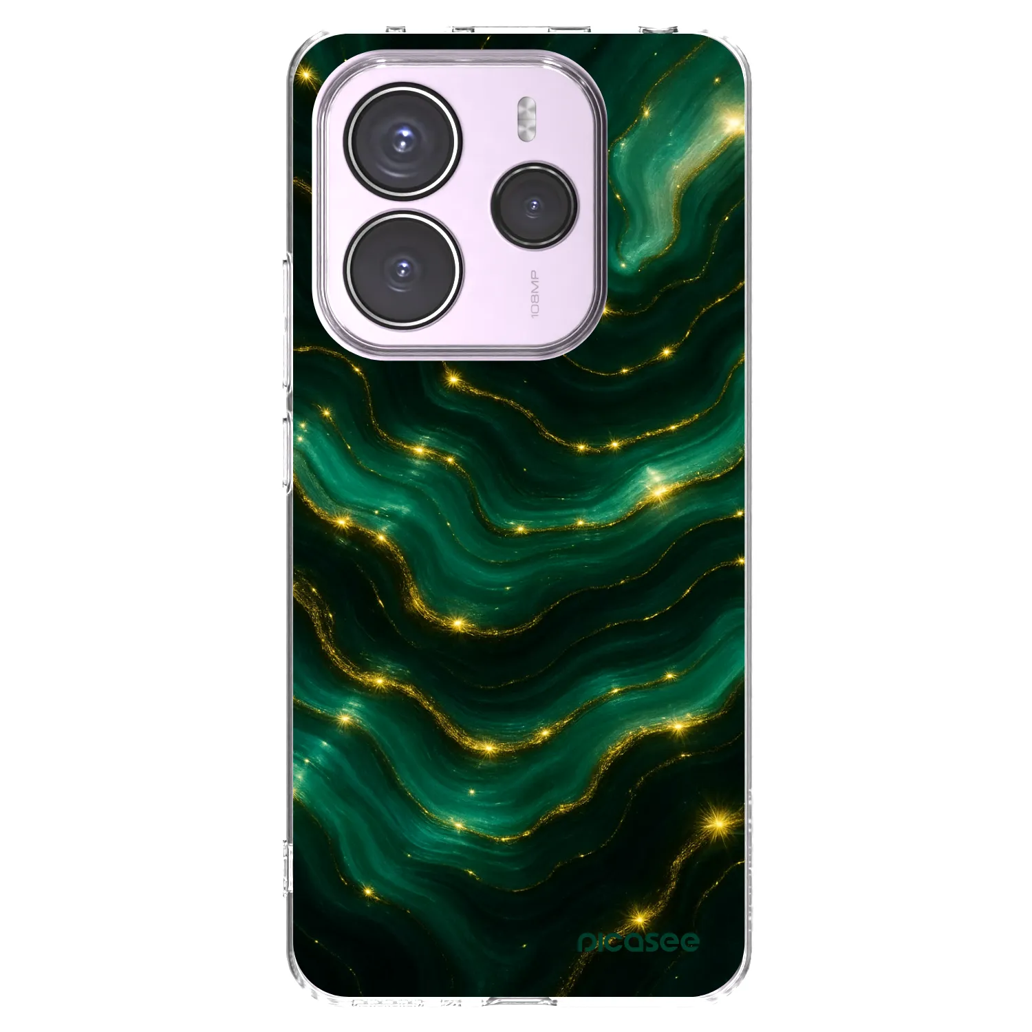Picasee Xiaomi Redmi Note 14 5G Hülle - Transparentes Silikon - Emerald