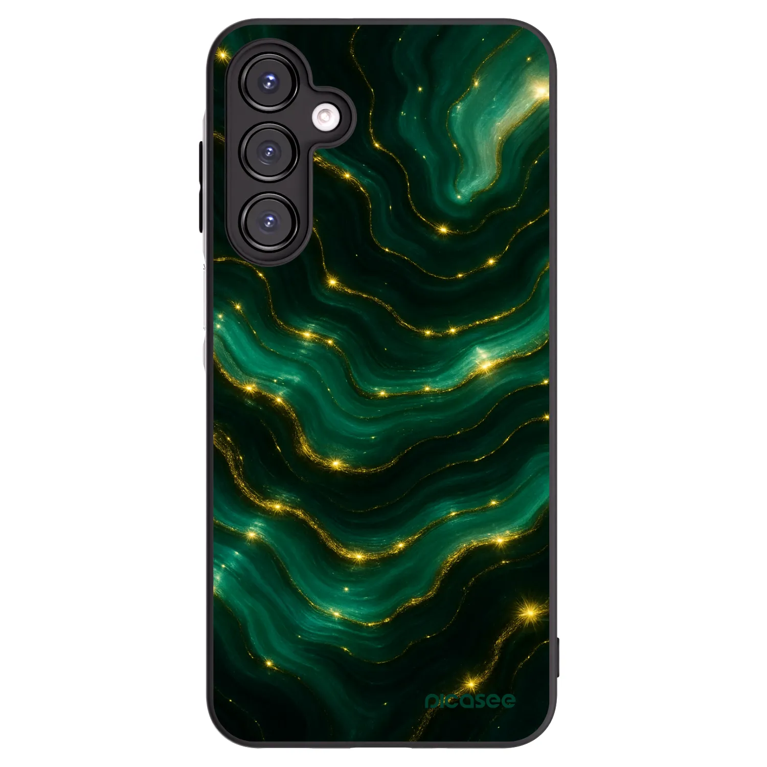 Picasee Samsung Galaxy A16 5G Hülle - Schwarzes Silikon - Emerald