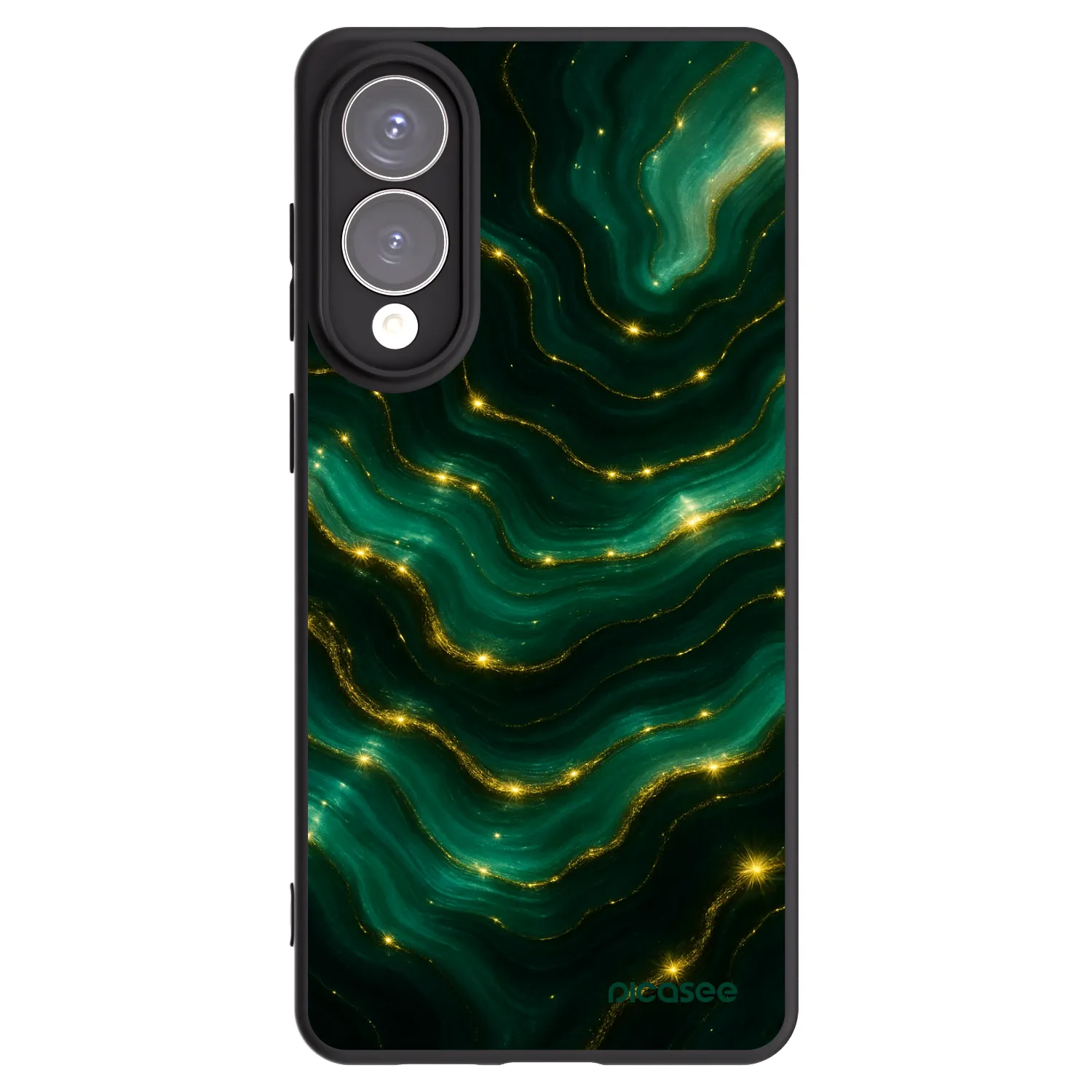Picasee Samsung Galaxy S25 Edge 5G Hülle - Schwarzes Silikon - Emerald