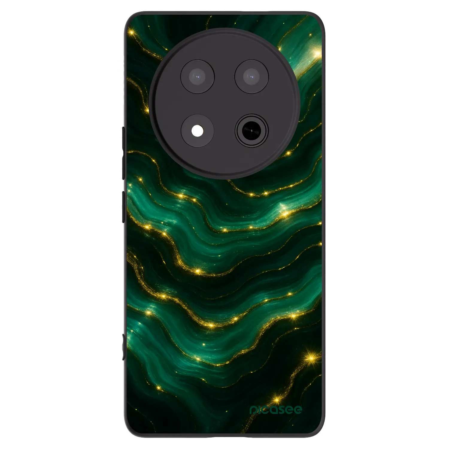 Picasee Honor Magic7 Lite 5G Hülle - Schwarzes Silikon - Emerald