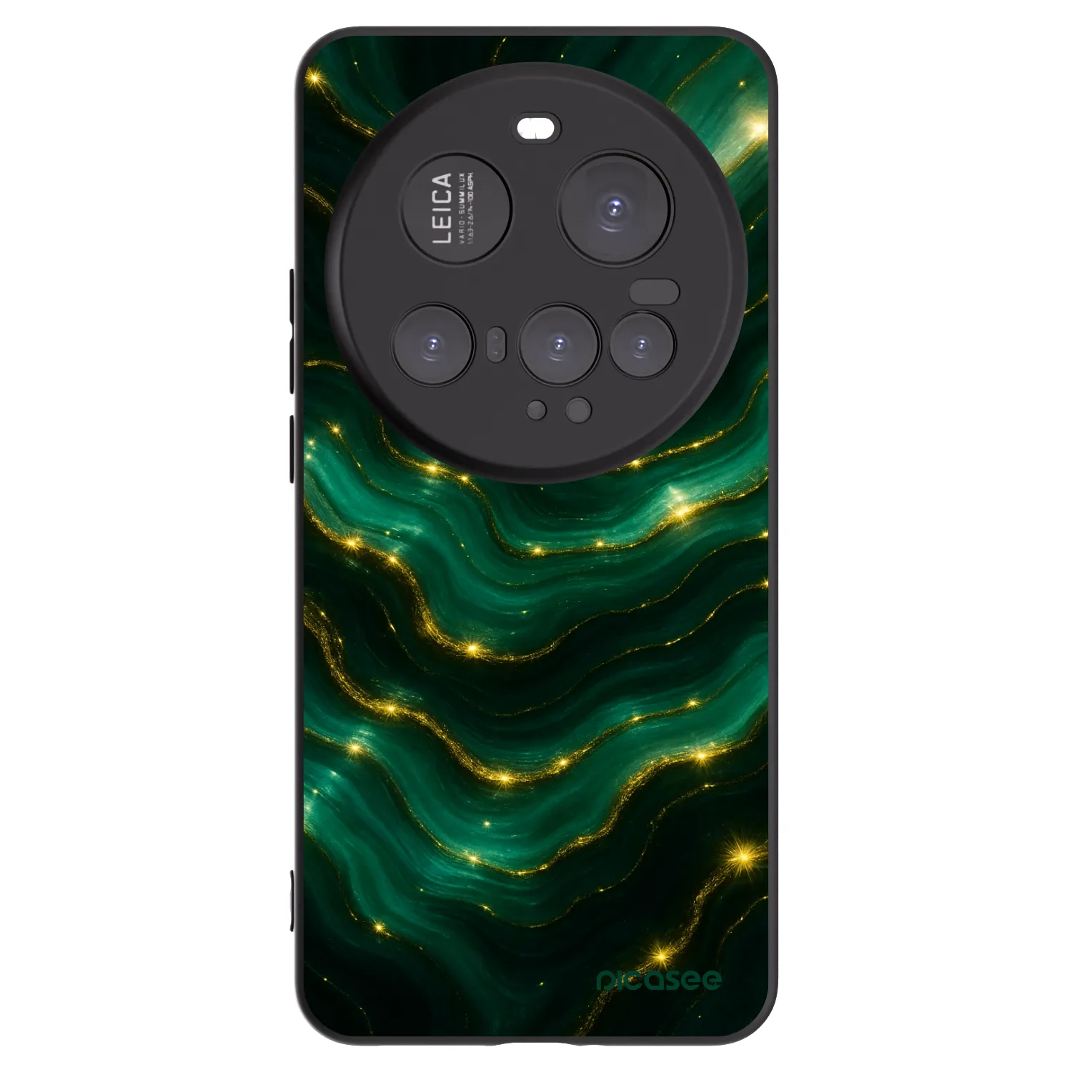 Picasee Xiaomi 15 Ultra Hülle - Schwarzes Silikon - Emerald