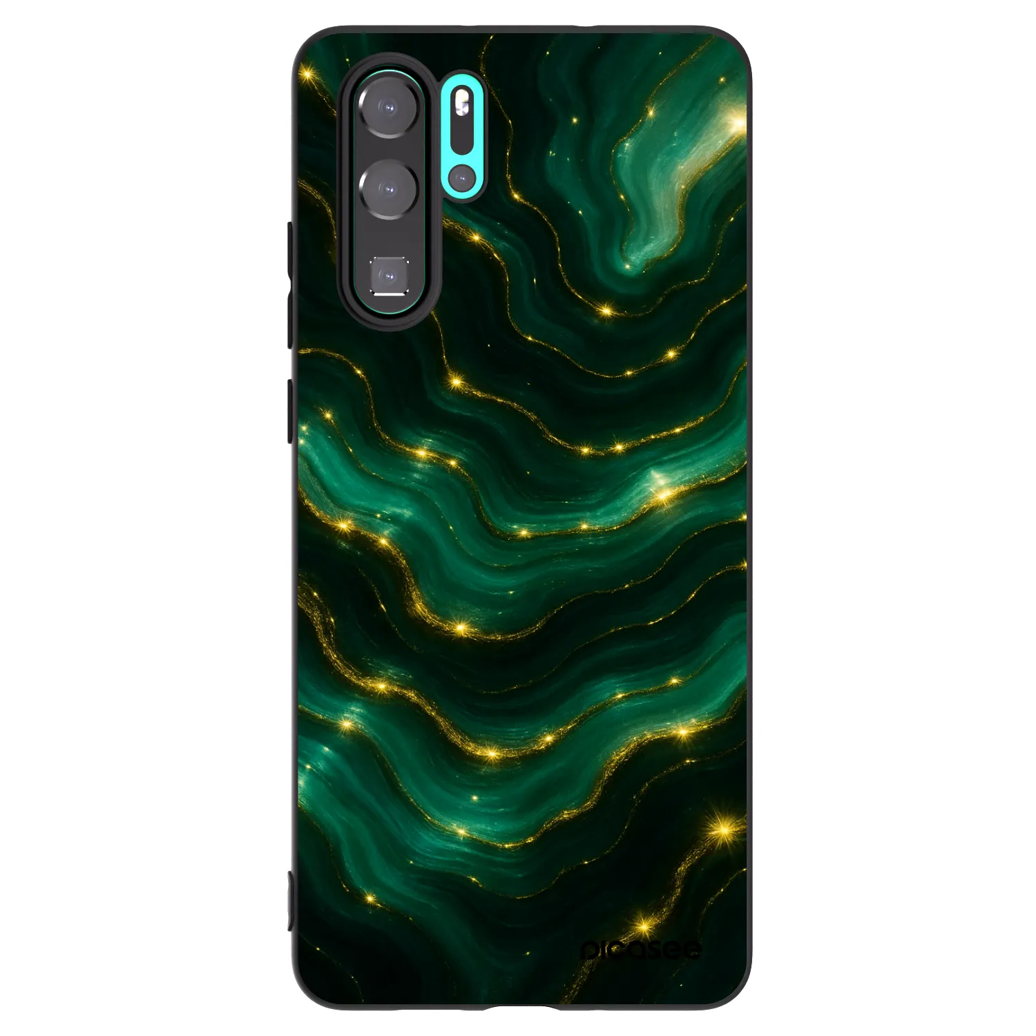 Picasee Huawei P30 Pro Hülle - Schwarzes Silikon - Emerald