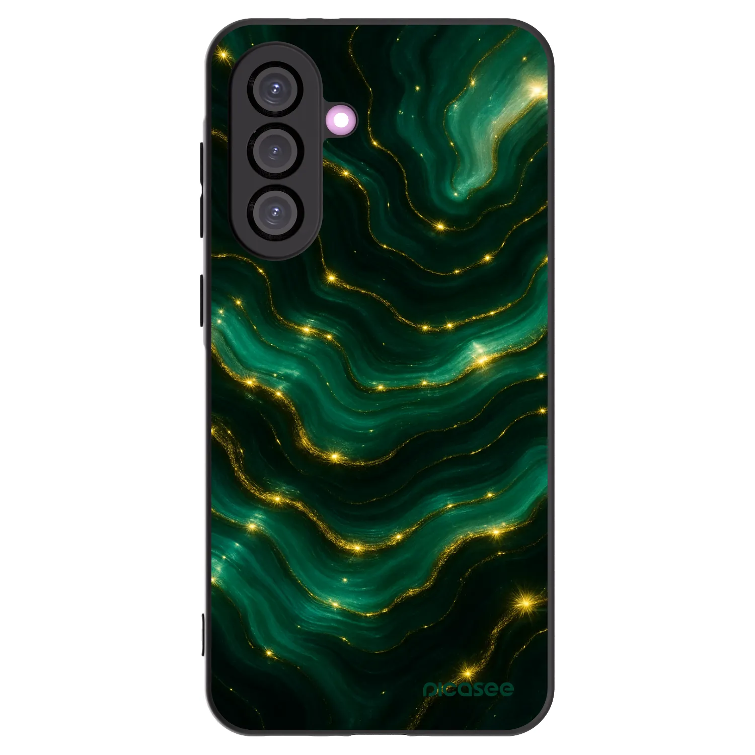 Picasee Samsung Galaxy A56 5G A566B Hülle - Schwarzes Silikon - Emerald