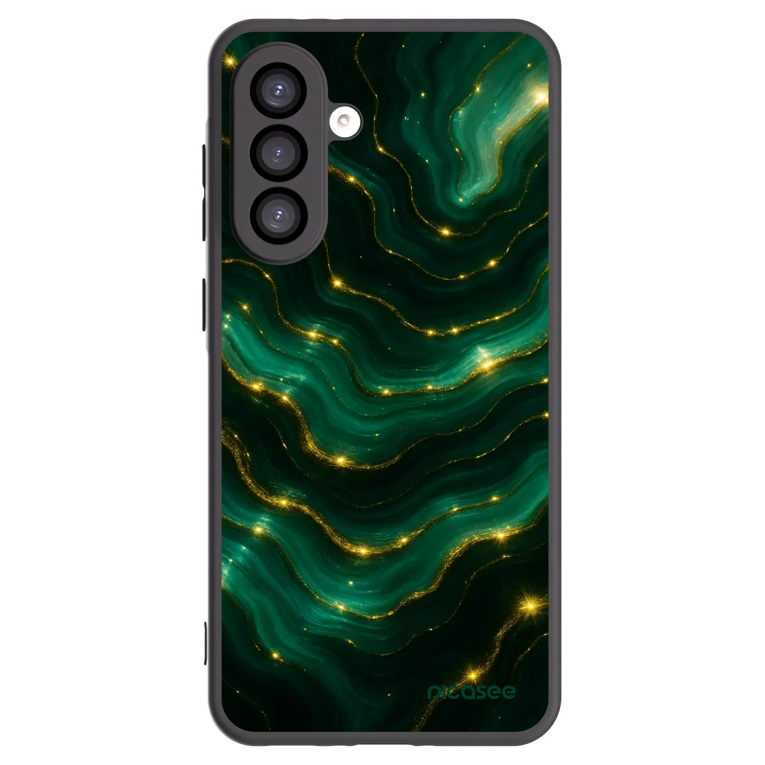 Picasee Samsung Galaxy A26 5G A266B Hülle - Schwarzes Silikon - Emerald