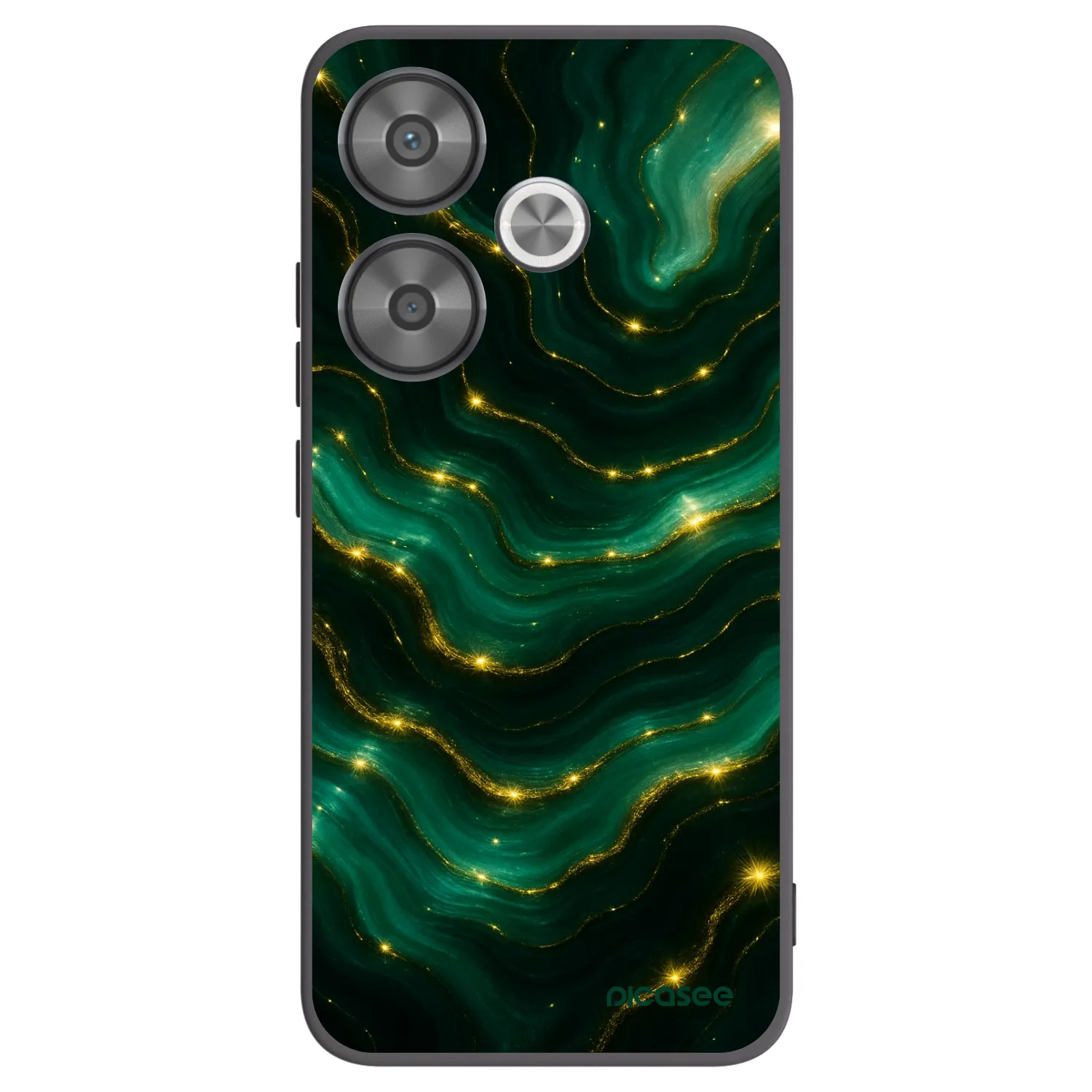 Picasee Xiaomi Poco F6 Hülle - Schwarzes Silikon - Emerald