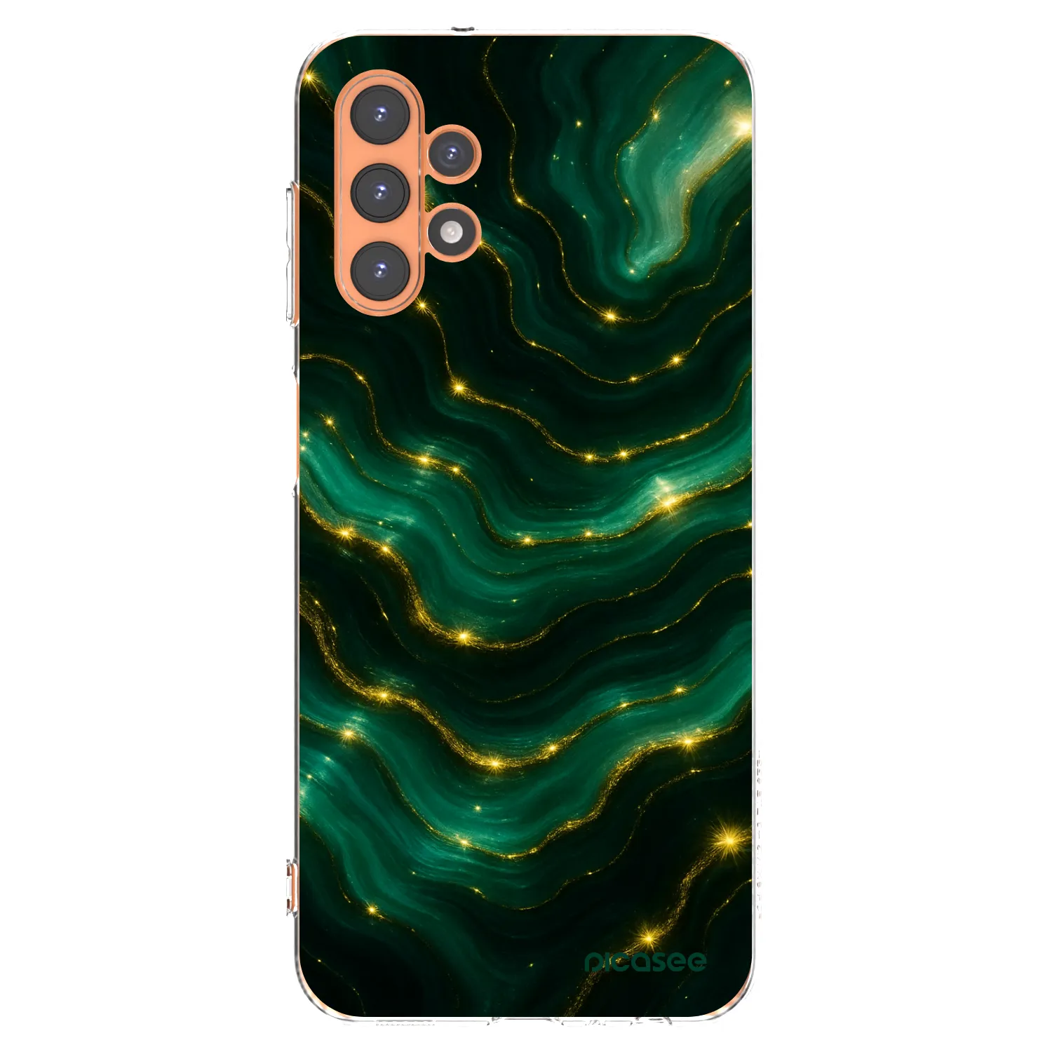 Picasee Samsung Galaxy A13 5G Hülle - Transparentes Silikon - Emerald