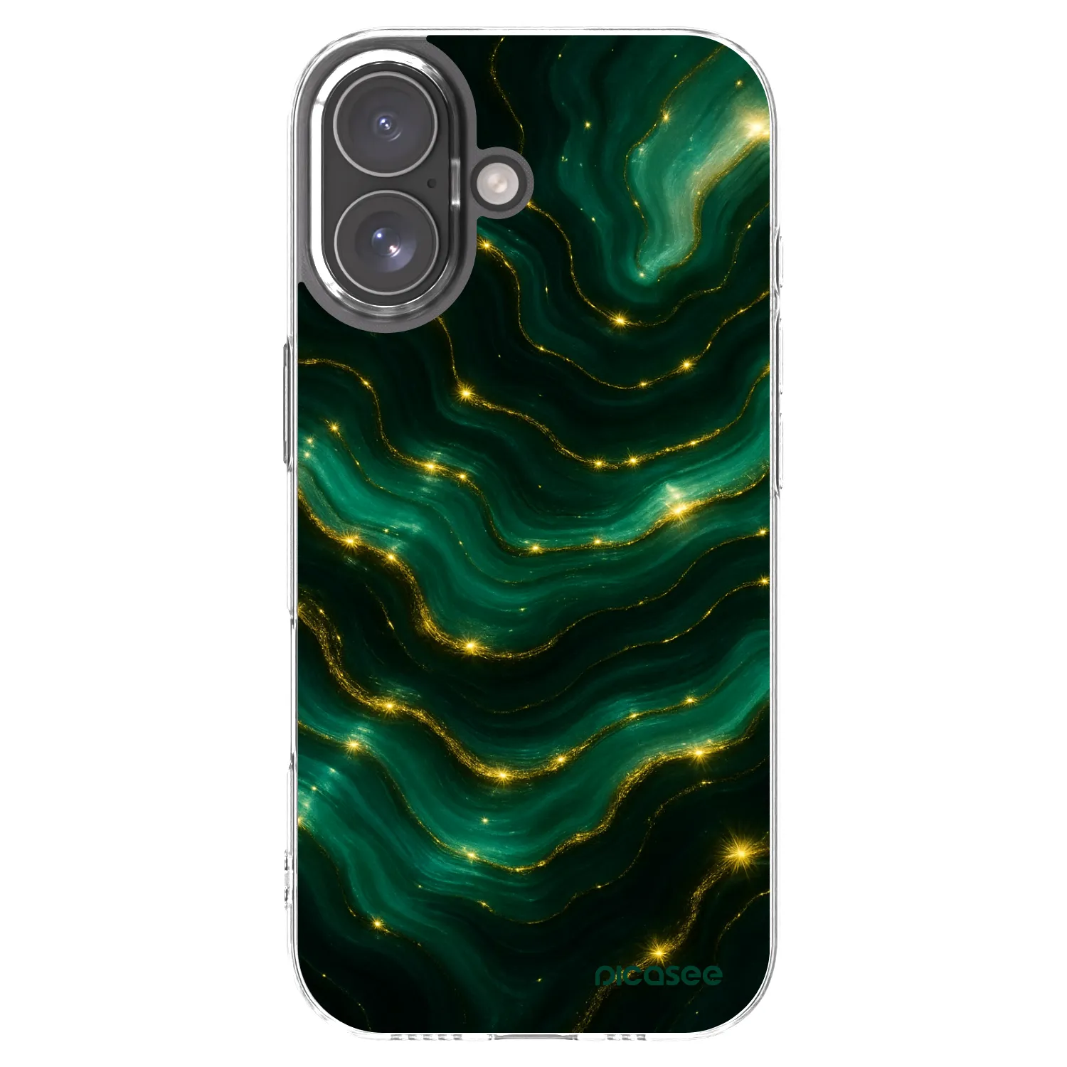 Picasee Apple iPhone 17 Hülle - Transparentes Silikon - Emerald