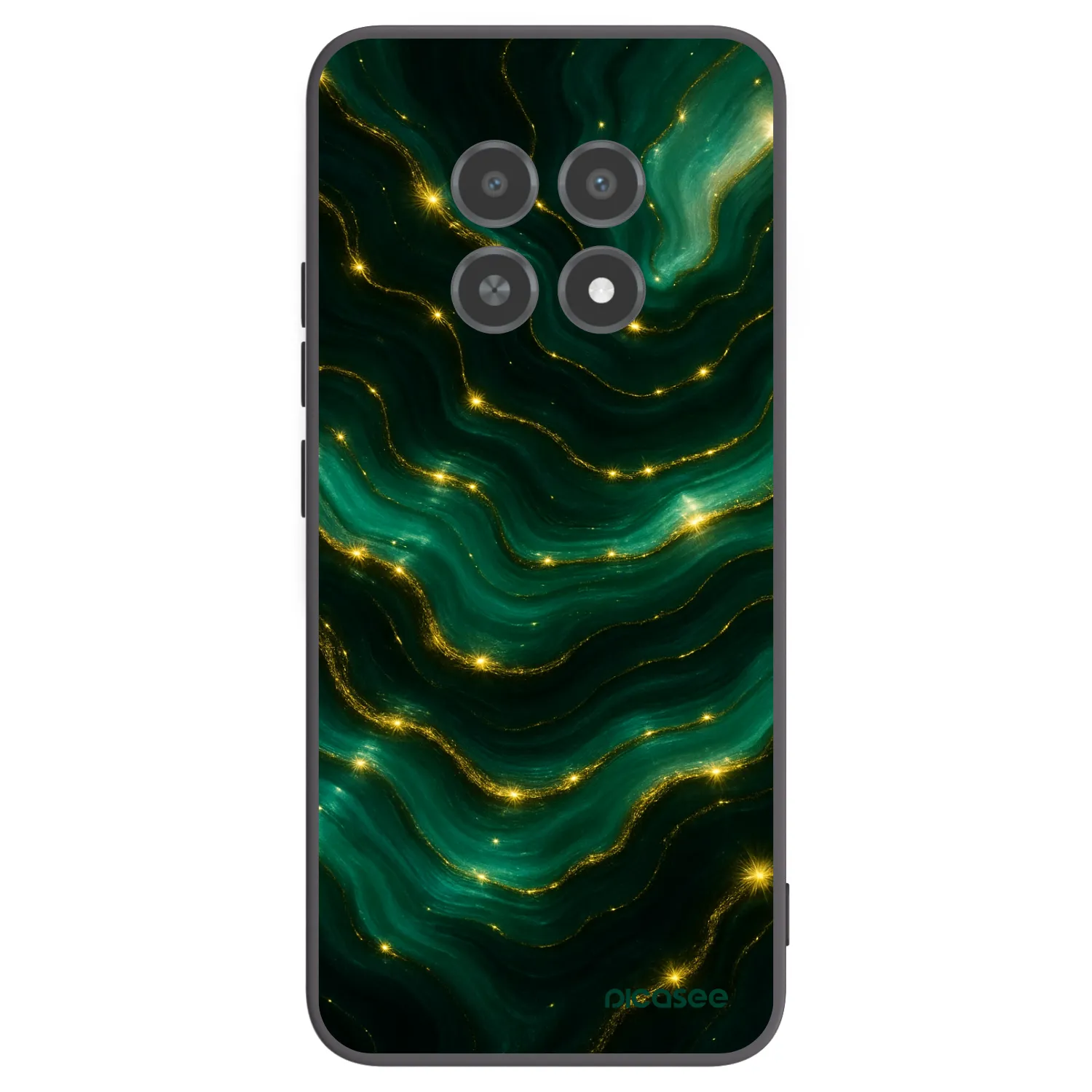 Picasee Realme 12X Hülle - Schwarzes Silikon - Emerald