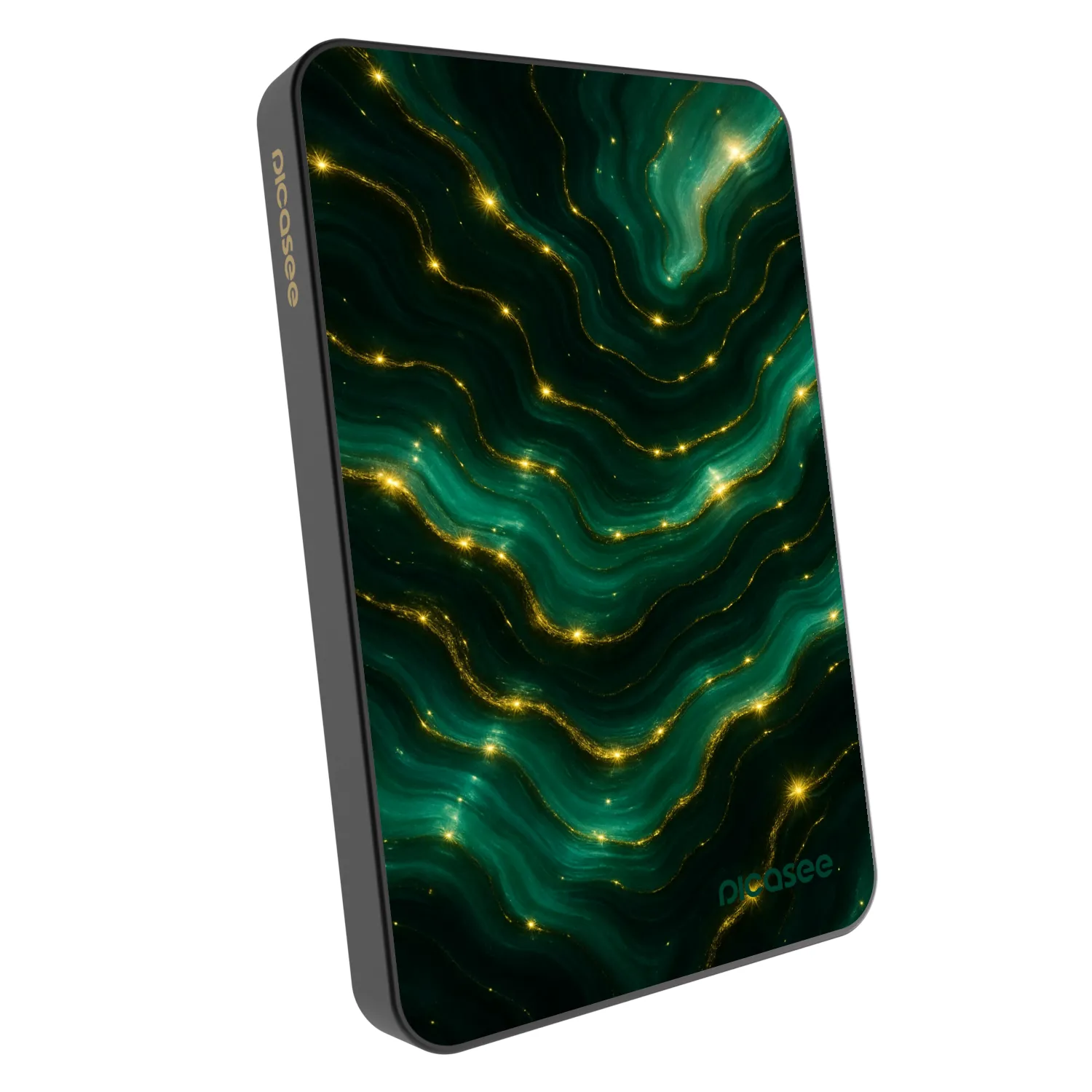 Picasee Powerbank mit MagSafe 5 000 mAh Grau - Emerald