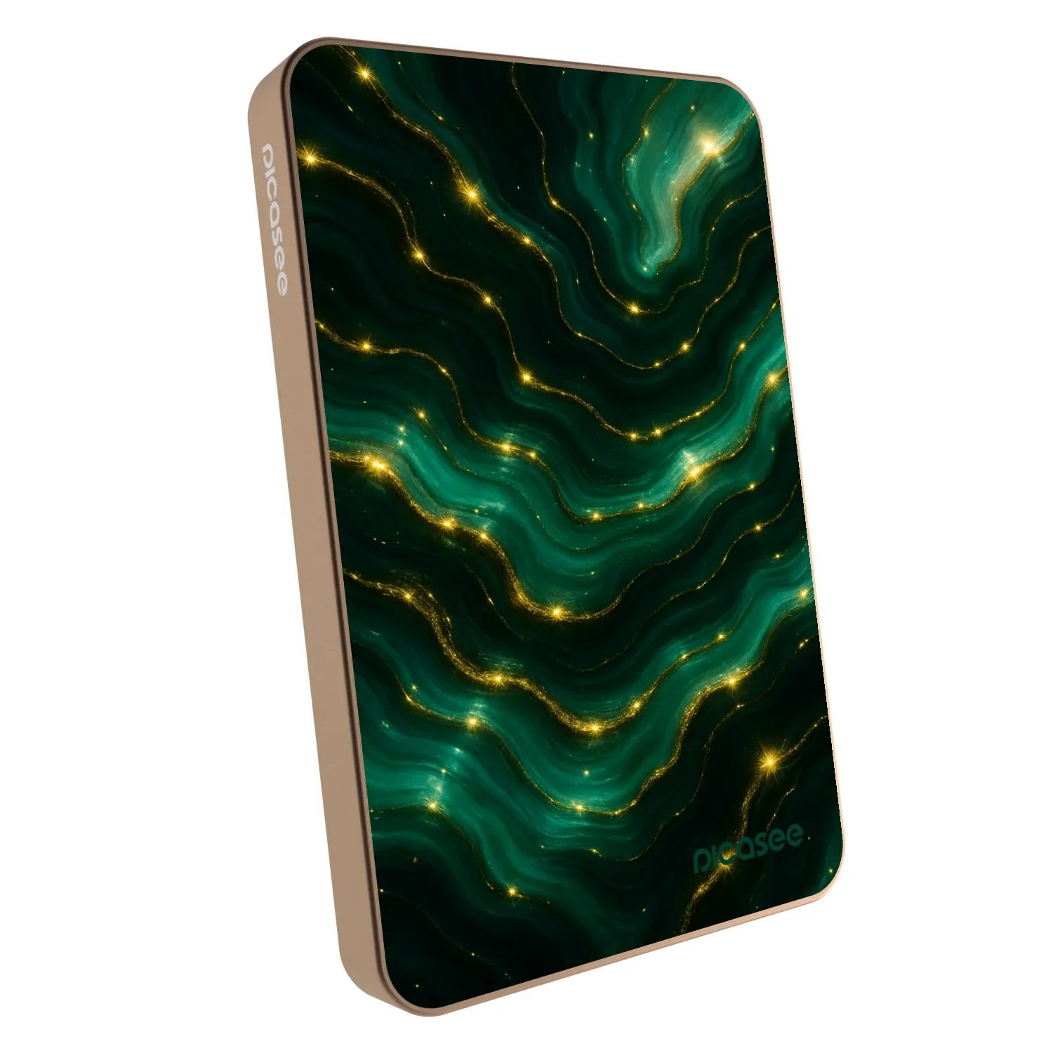 Picasee Powerbank mit MagSafe 5 000 mAh Golden - Emerald