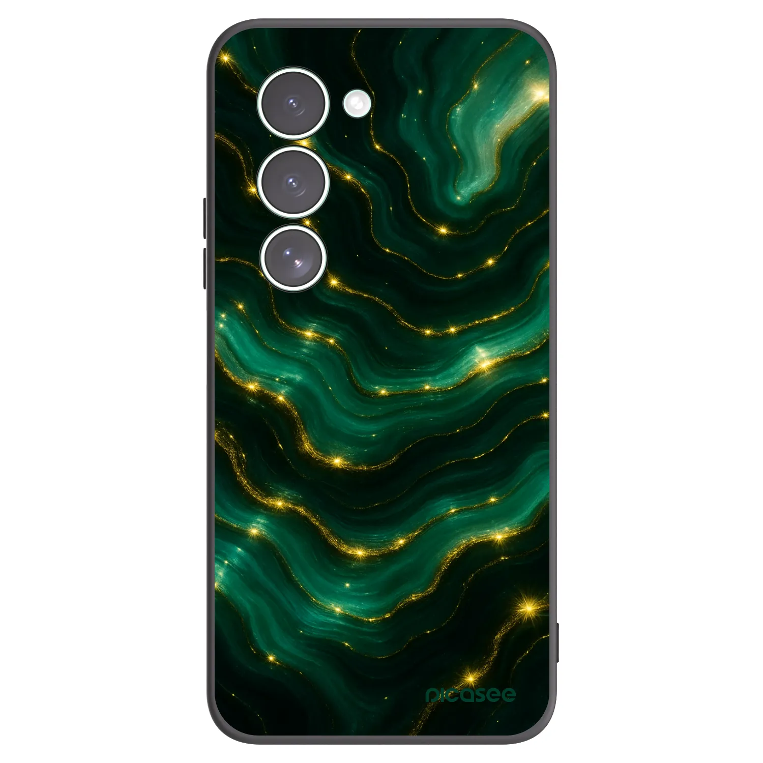 Picasee Xiaomi Redmi 15 5G Hülle - Schwarzes Silikon - Emerald