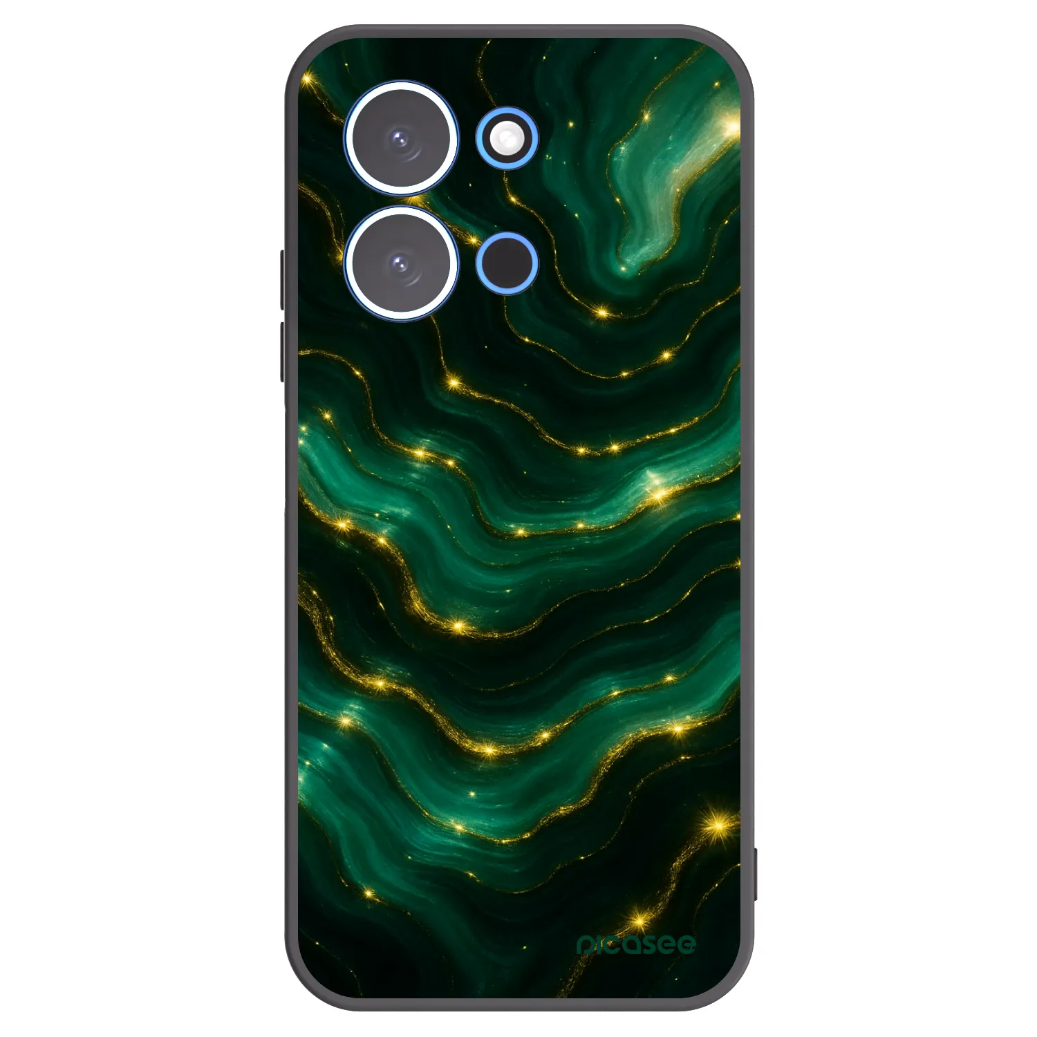 Picasee Xiaomi Redmi 15C 4G Hülle - Schwarzes Silikon - Emerald
