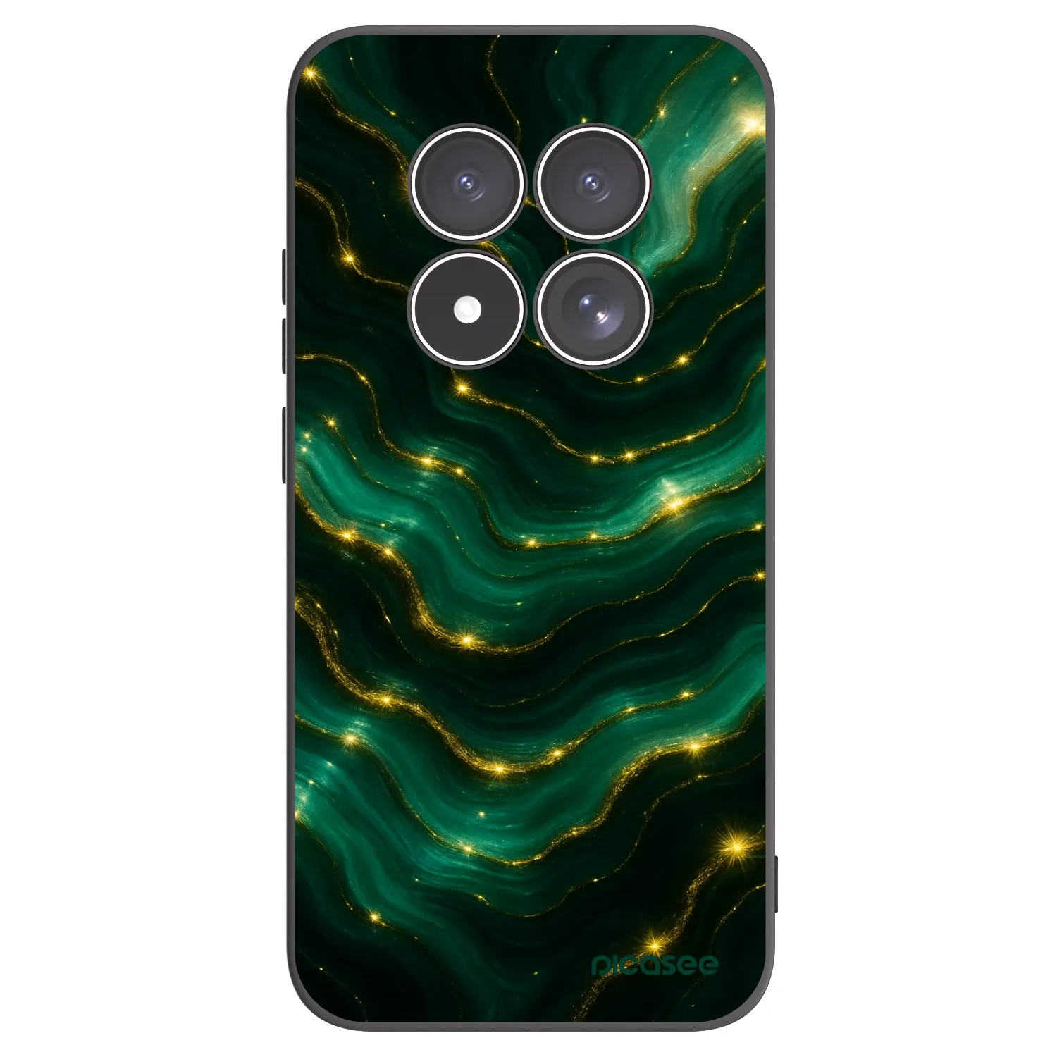 Picasee Xiaomi Redmi Note 15 Pro 4G Hülle - Schwarzes Silikon - Emerald