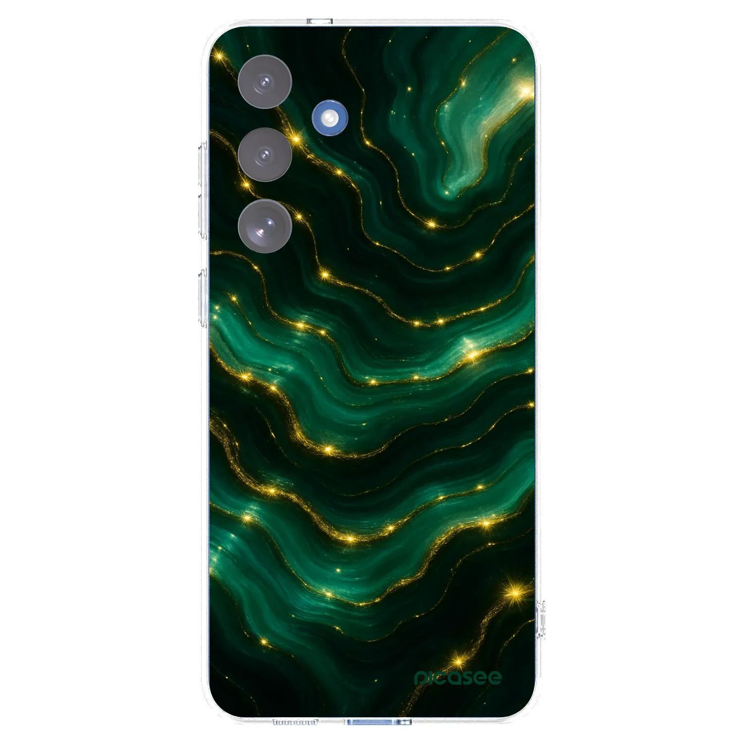 Picasee Samsung Galaxy S25 FE 5G Hülle - Transparentes Silikon - Emerald