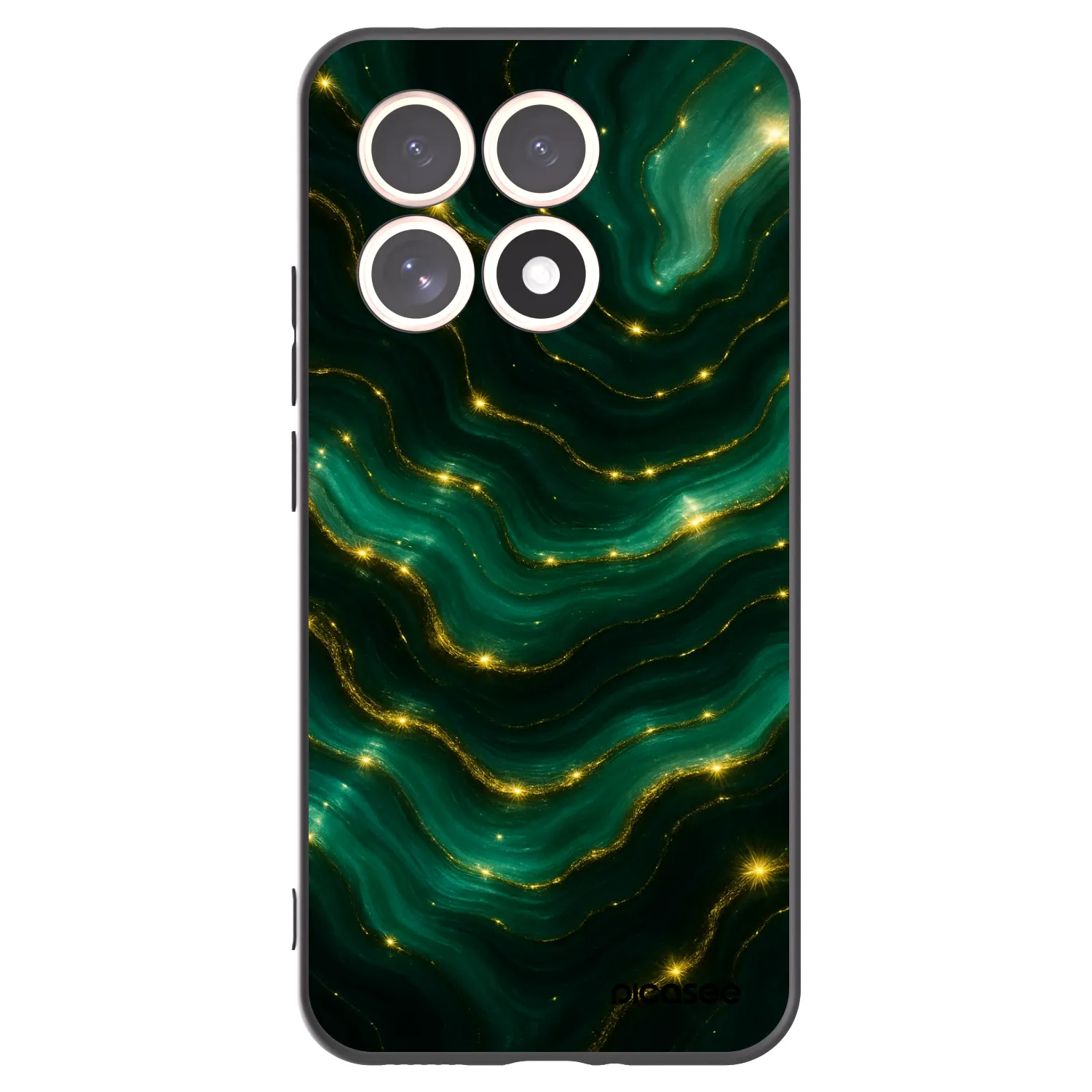 Picasee Xiaomi 15T Hülle - Schwarzes Silikon - Emerald