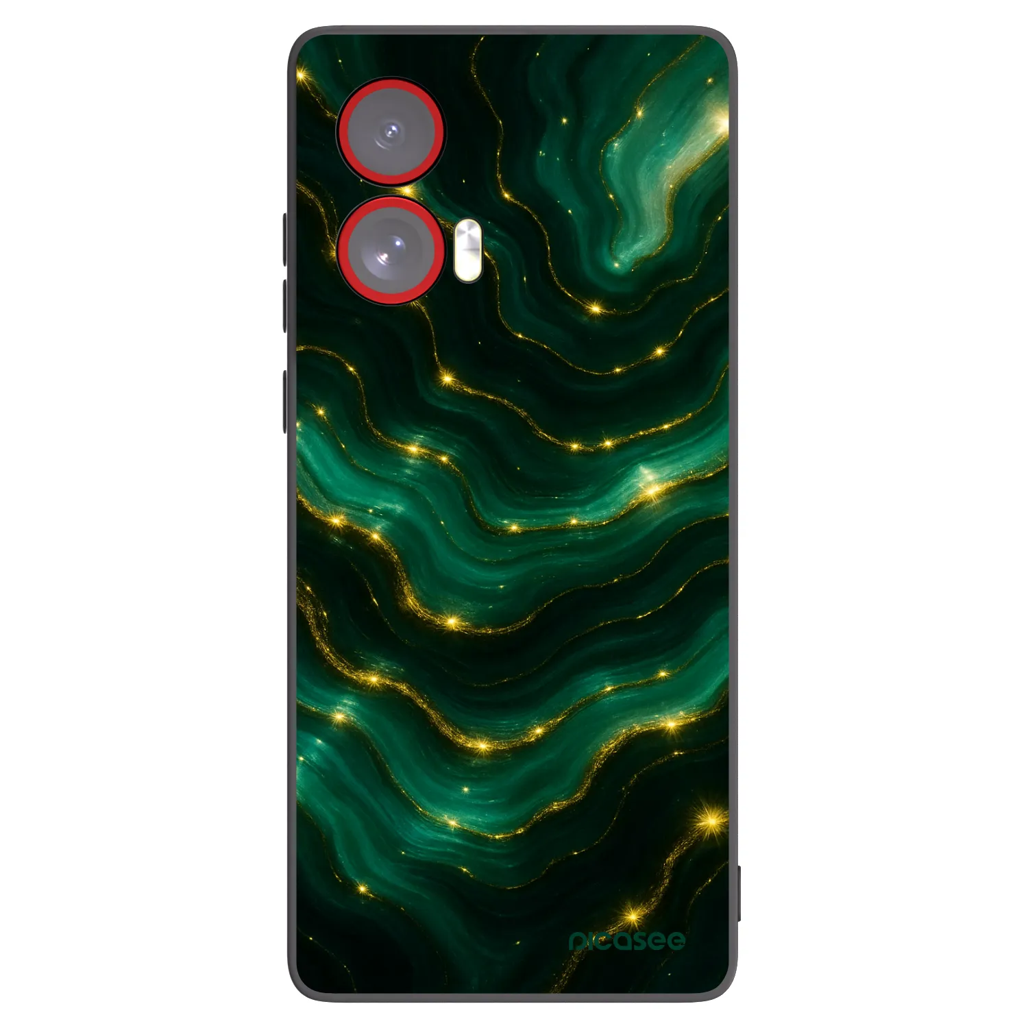 Picasee Motorola Edge 50 Fusion Hülle - Schwarzes Silikon - Emerald