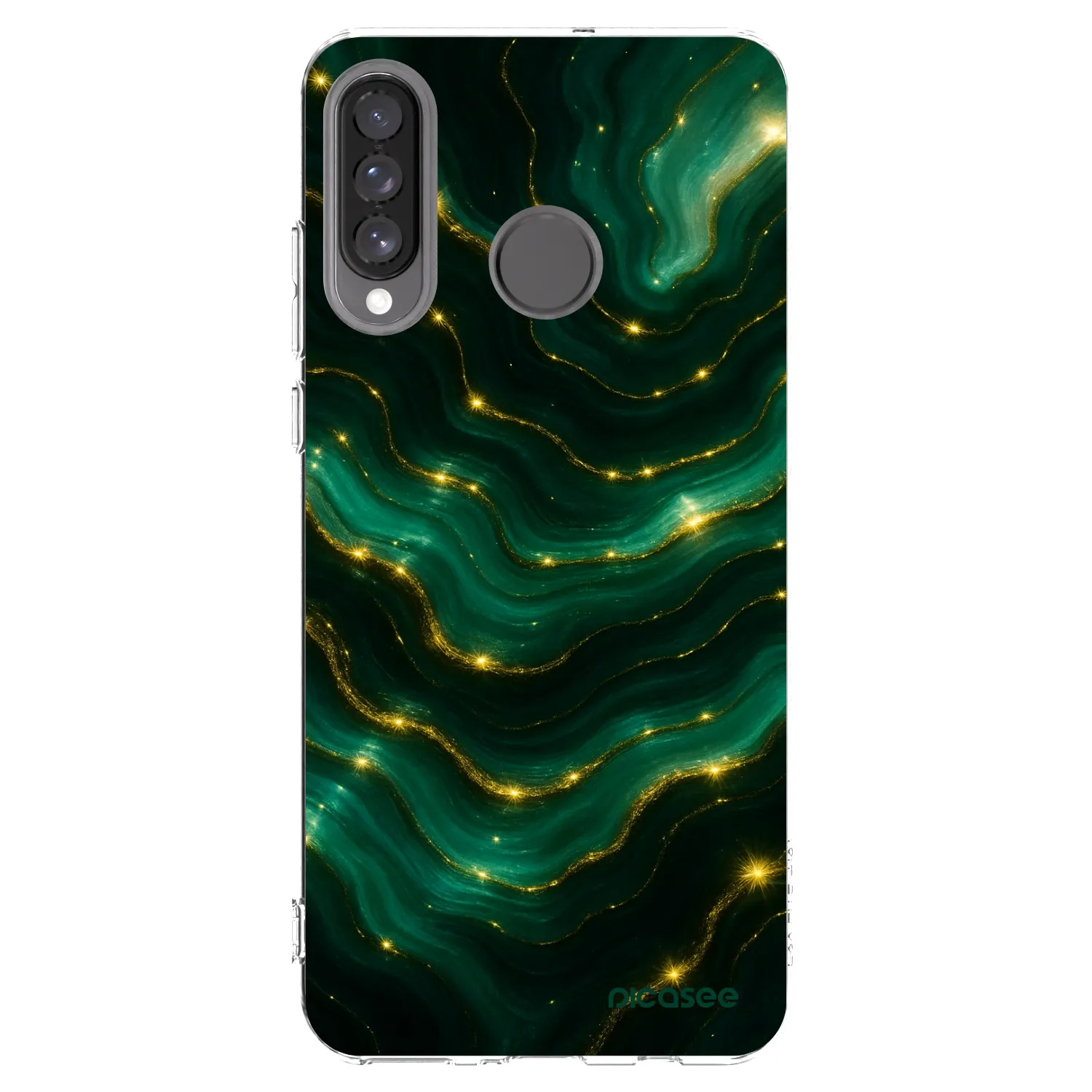Picasee Huawei P30 Lite Hülle - Transparentes Silikon - Emerald