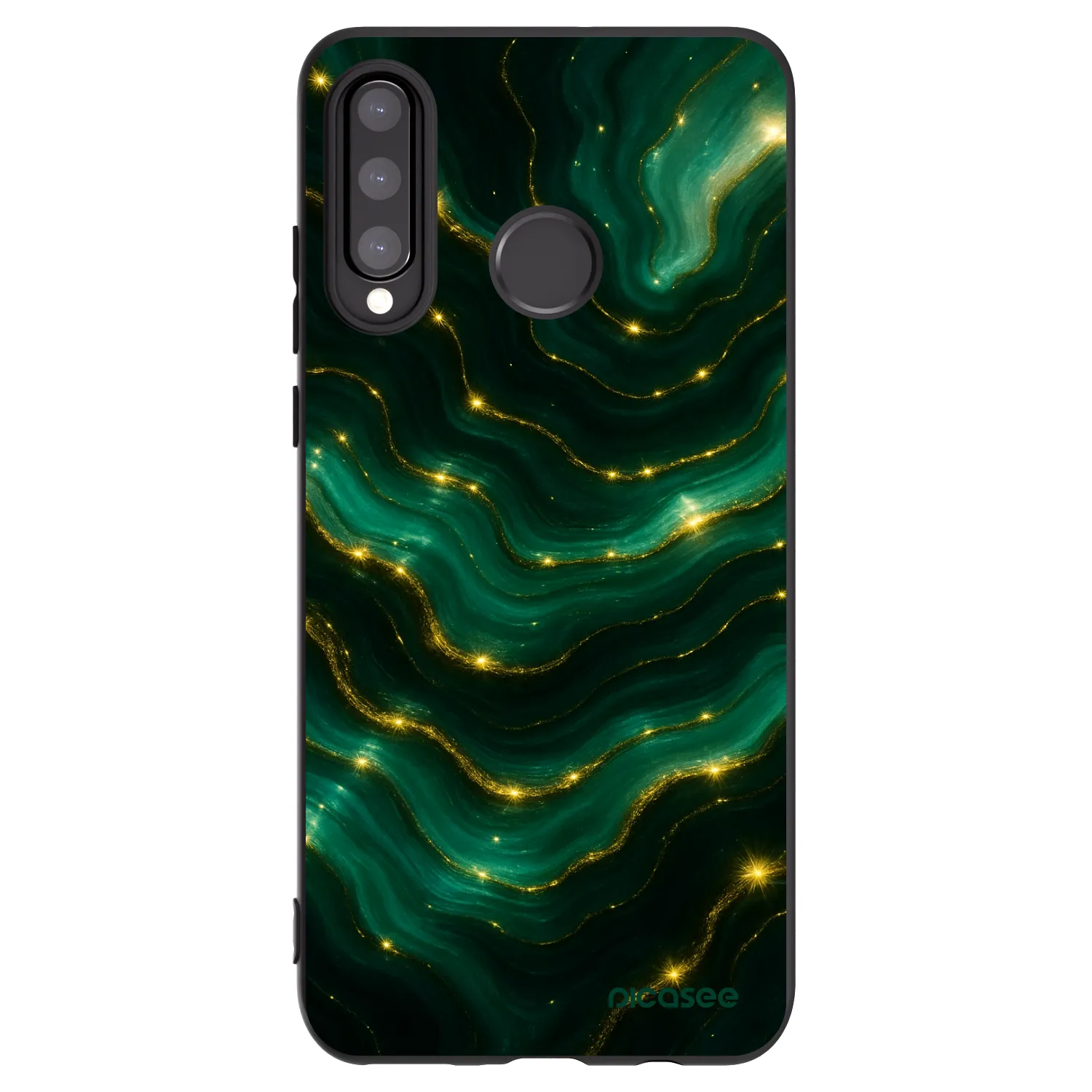 Picasee Huawei P30 Lite Hülle - Schwarzes Silikon - Emerald