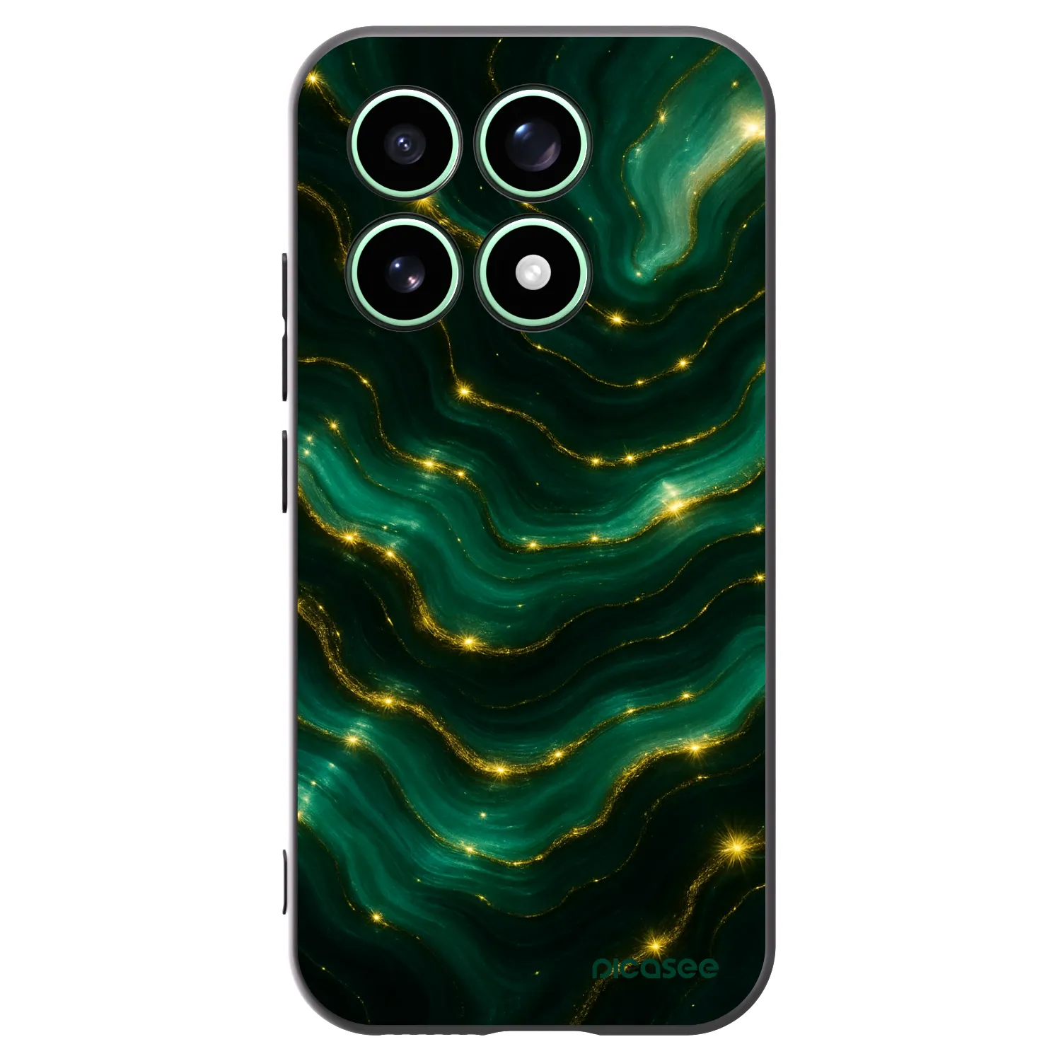 Picasee Xiaomi 17 Hülle - Schwarzes Silikon - Emerald