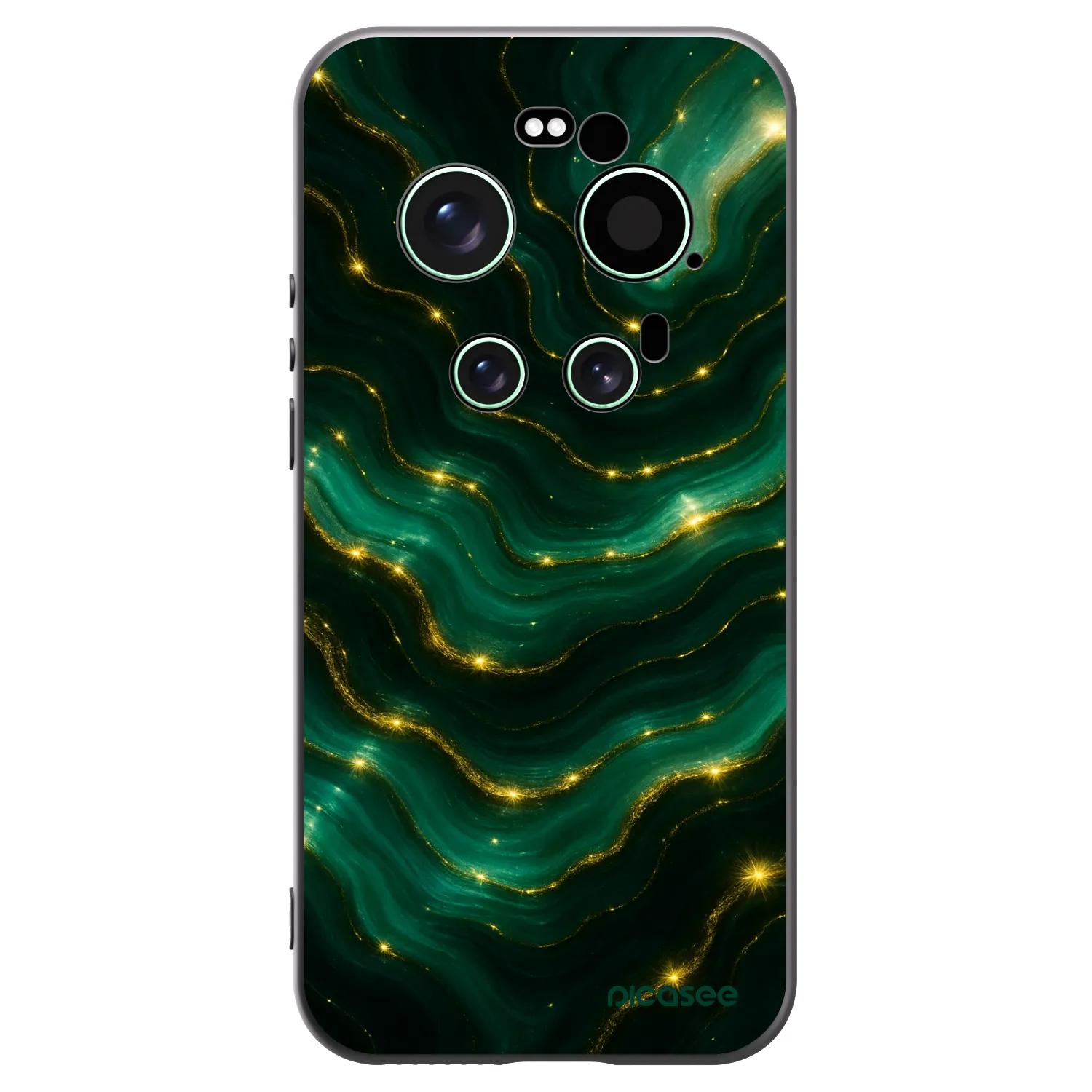 Picasee Xiaomi 17 Ultra Hülle - Schwarzes Silikon - Emerald