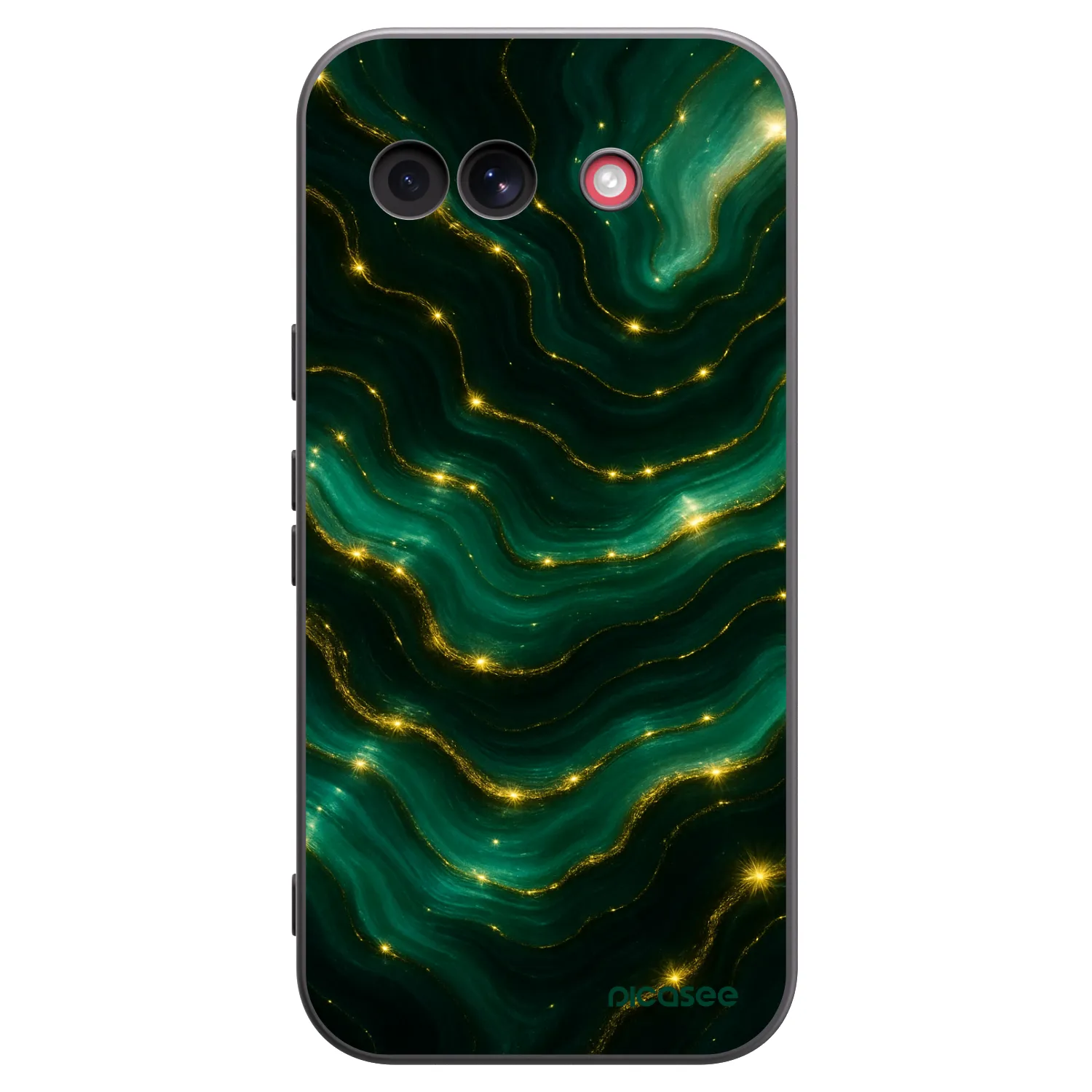 Picasee Google Pixel 10a Hülle - Schwarzes Silikon - Emerald