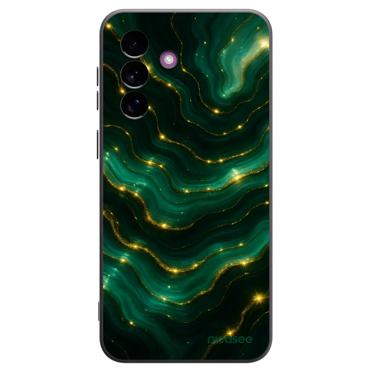 Picasee Samsung Galaxy A37 Hülle - Schwarzes Silikon - Emerald