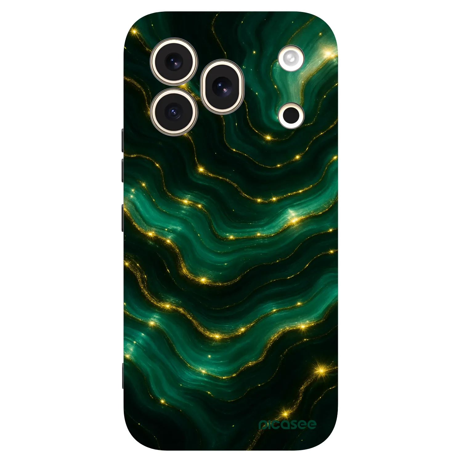 Picasee Honor 600 Pro Hülle - Schwarzes Silikon - Emerald