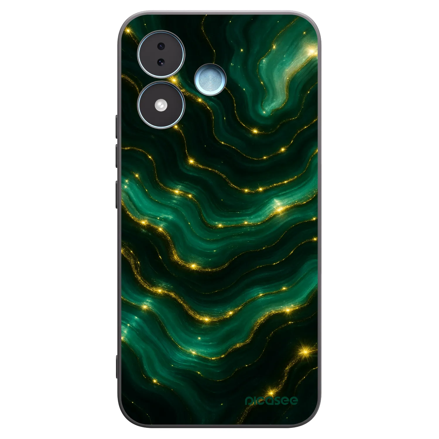 Picasee Xiaomi Redmi Note 17 5G Hülle - Schwarzes Silikon - Emerald