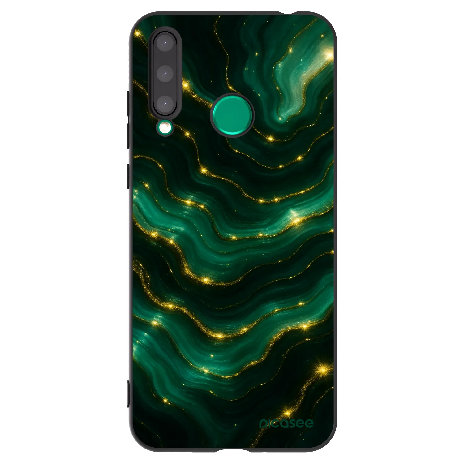 Picasee Honor 20 Lite Hülle - Schwarzes Silikon - Emerald