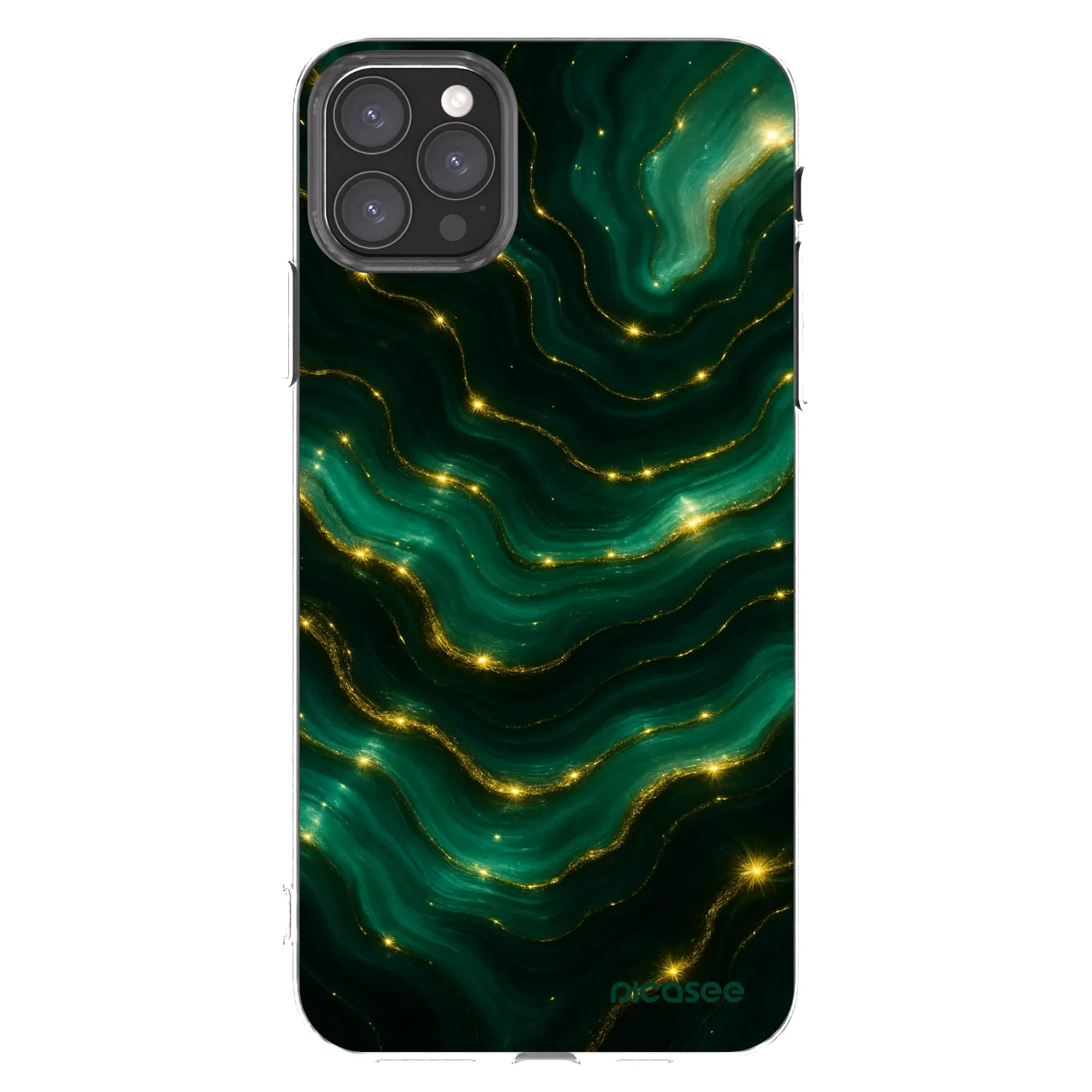 Picasee Apple iPhone 11 Pro Max Hülle - Transparentes Silikon - Emerald