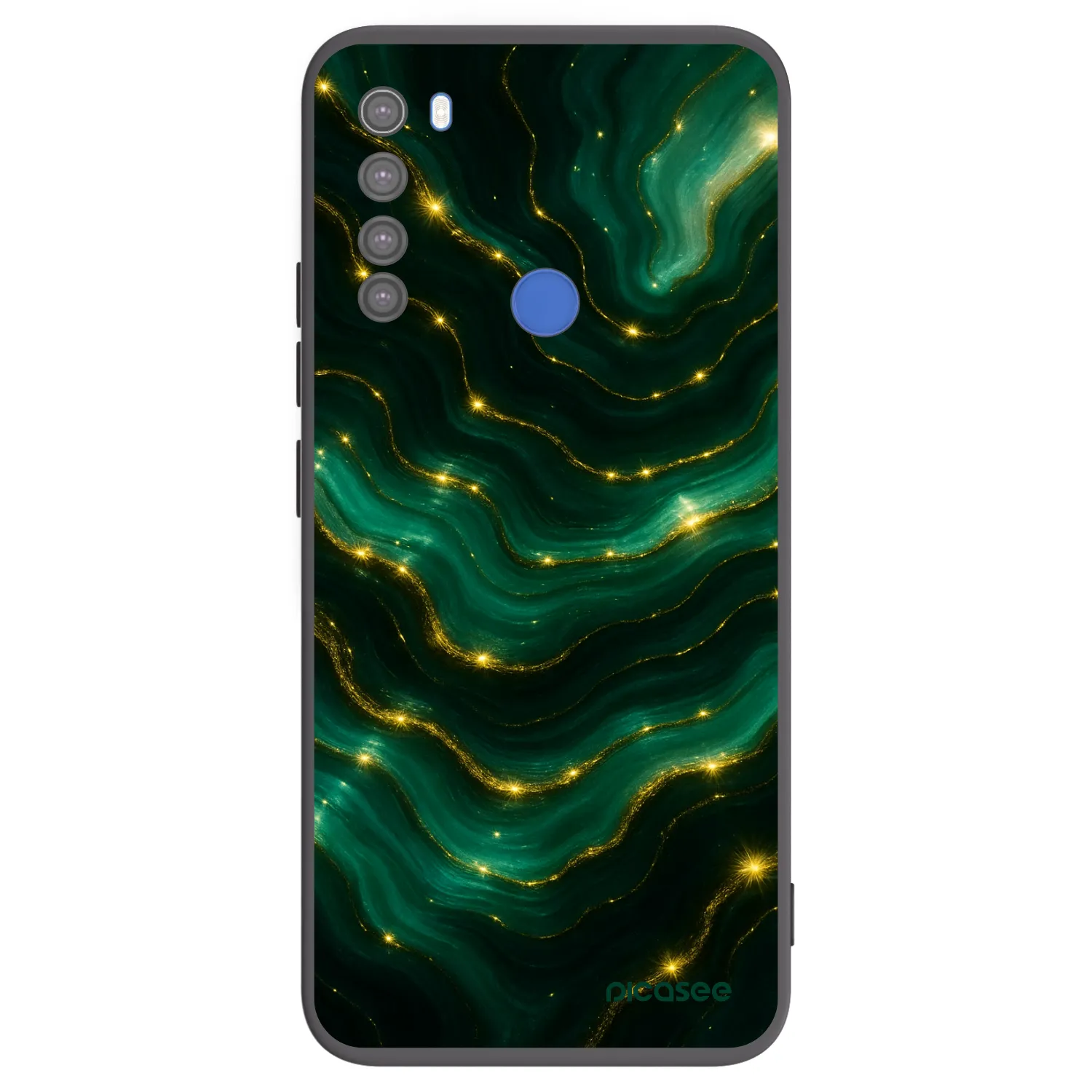 Picasee Xiaomi Redmi Note 8T Hülle - Schwarzes Silikon - Emerald