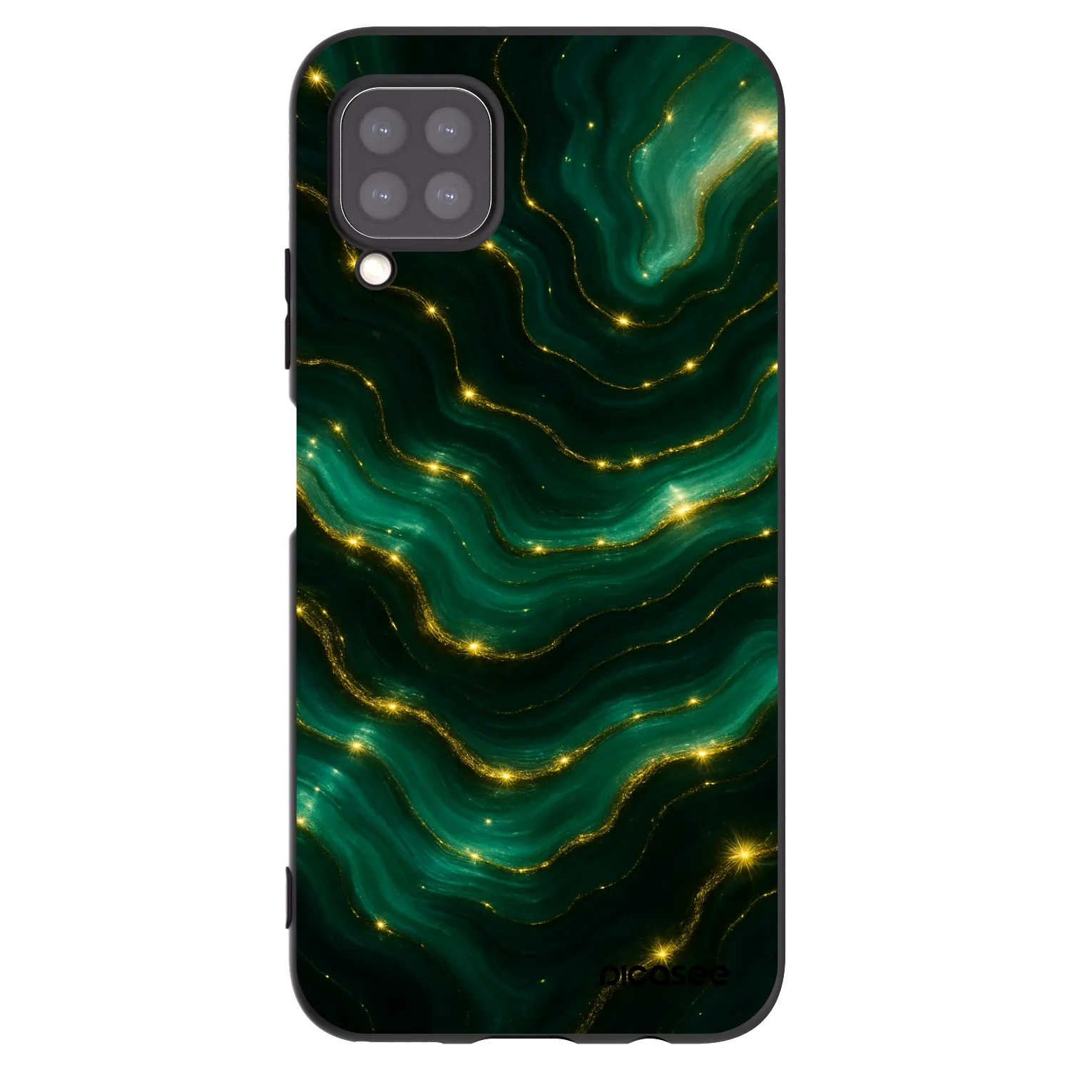 Picasee Huawei P40 Lite Hülle - Schwarzes Silikon - Emerald