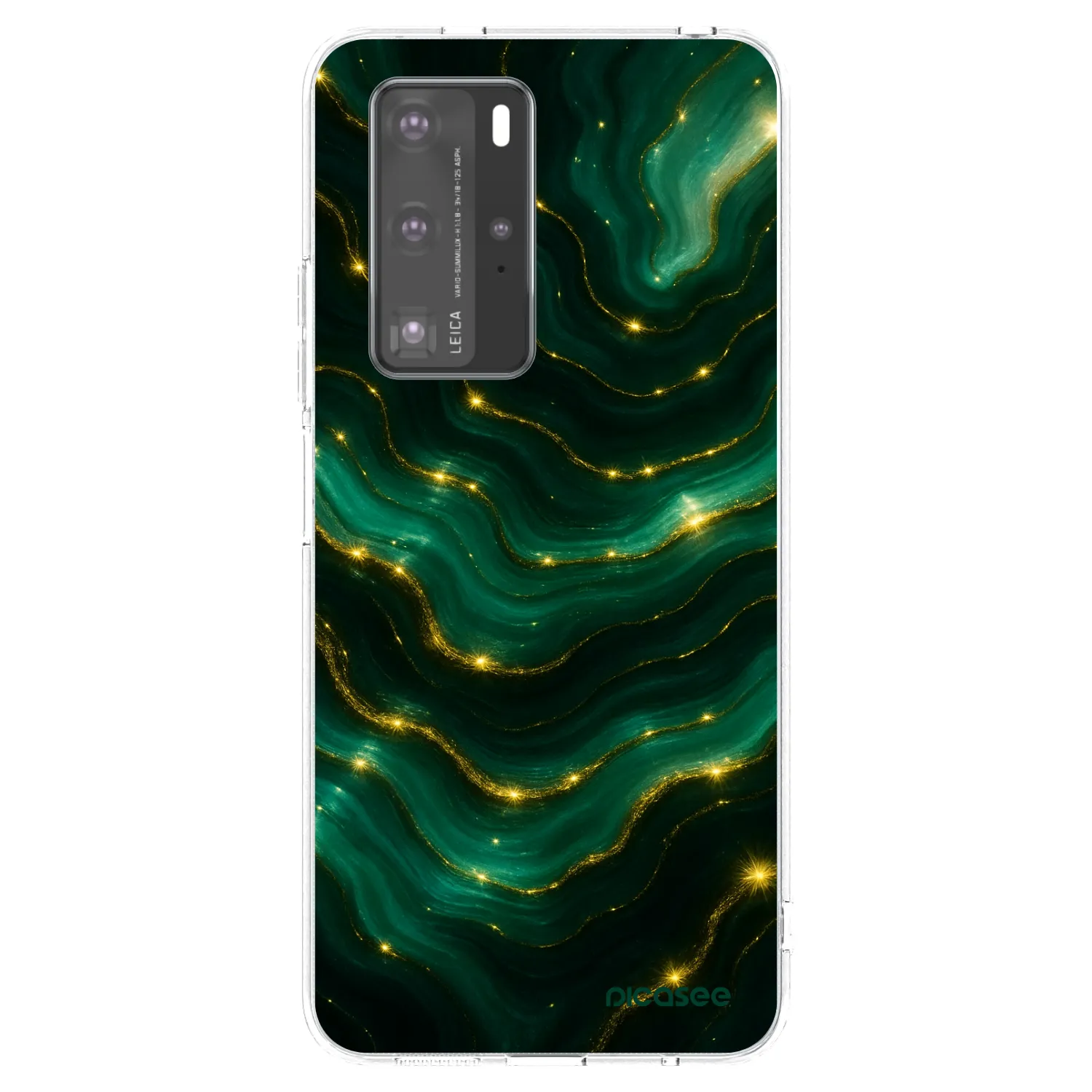 Picasee Huawei P40 Pro Hülle - Transparentes Silikon - Emerald